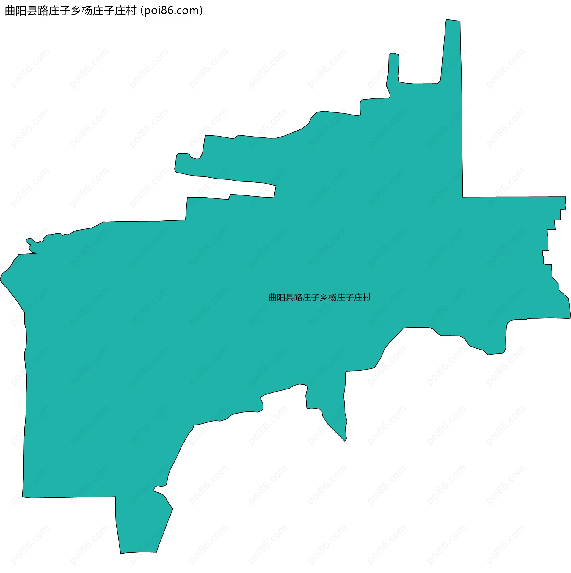曲阳县路庄子乡杨庄子庄村边界地图