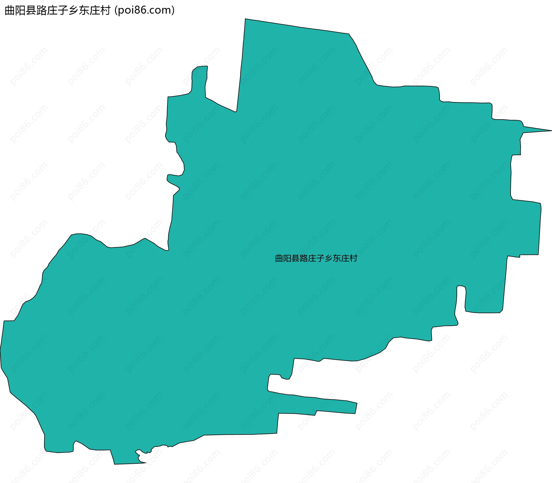 曲阳县路庄子乡东庄村边界地图