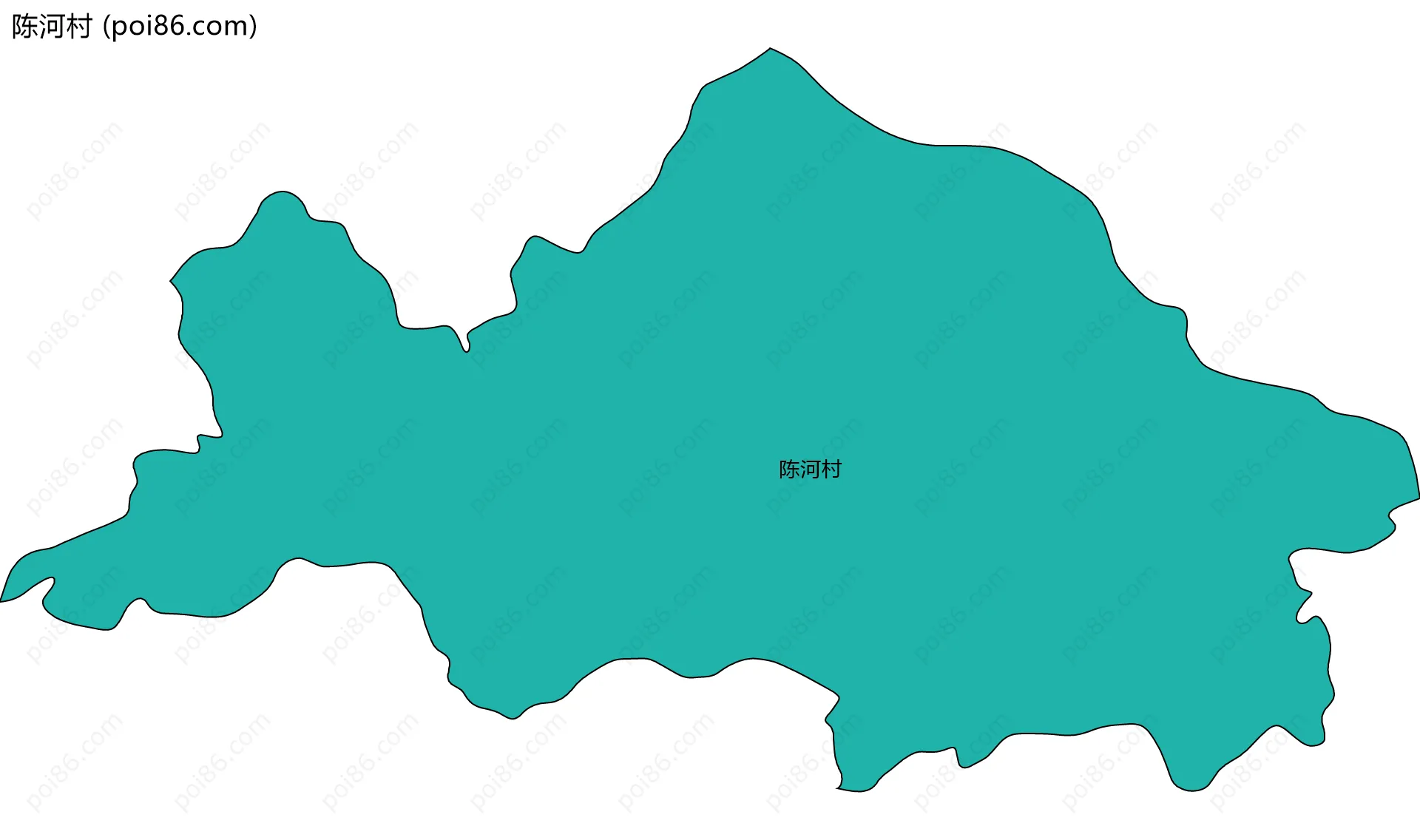 陈河村边界地图