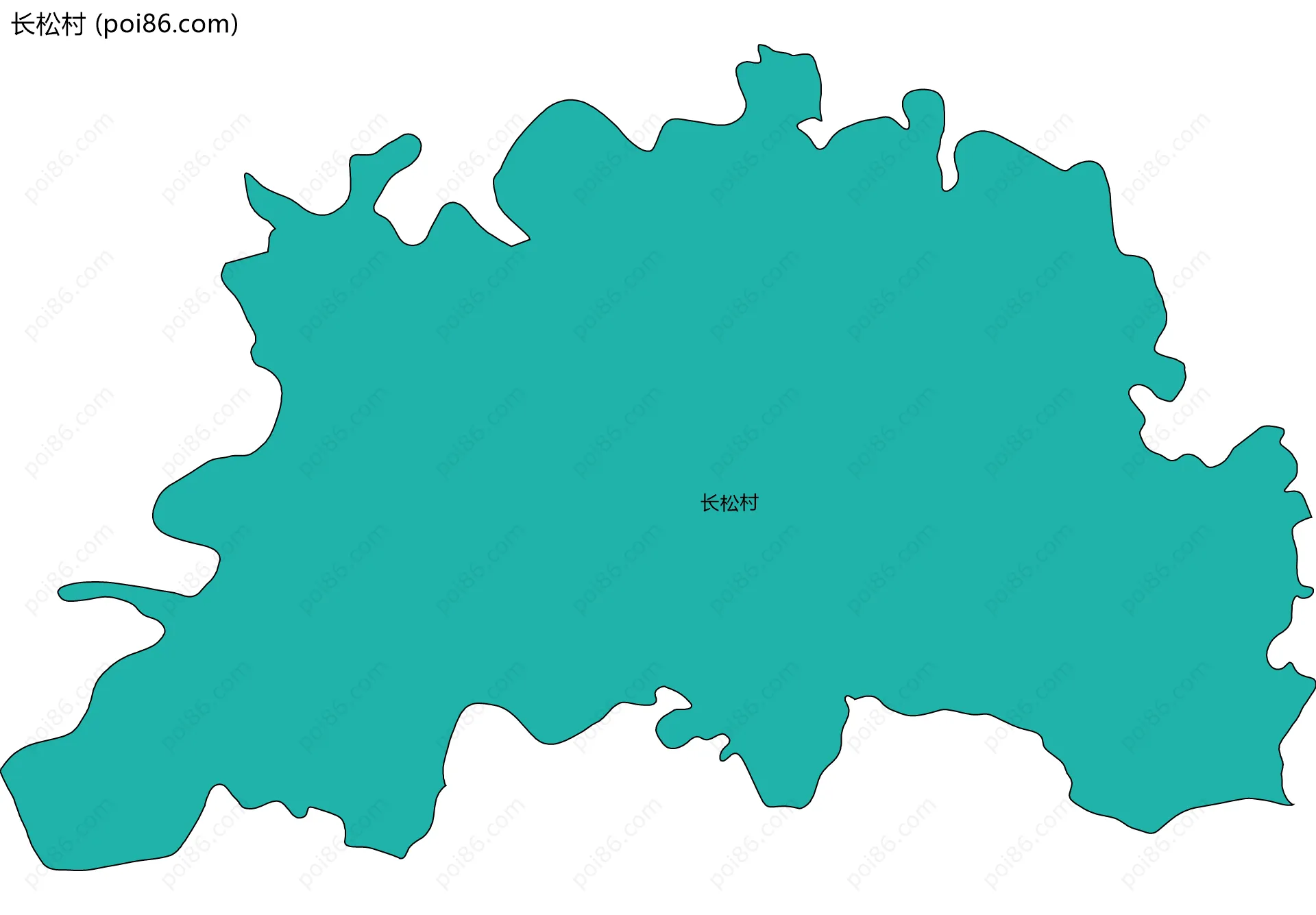 长松村边界地图