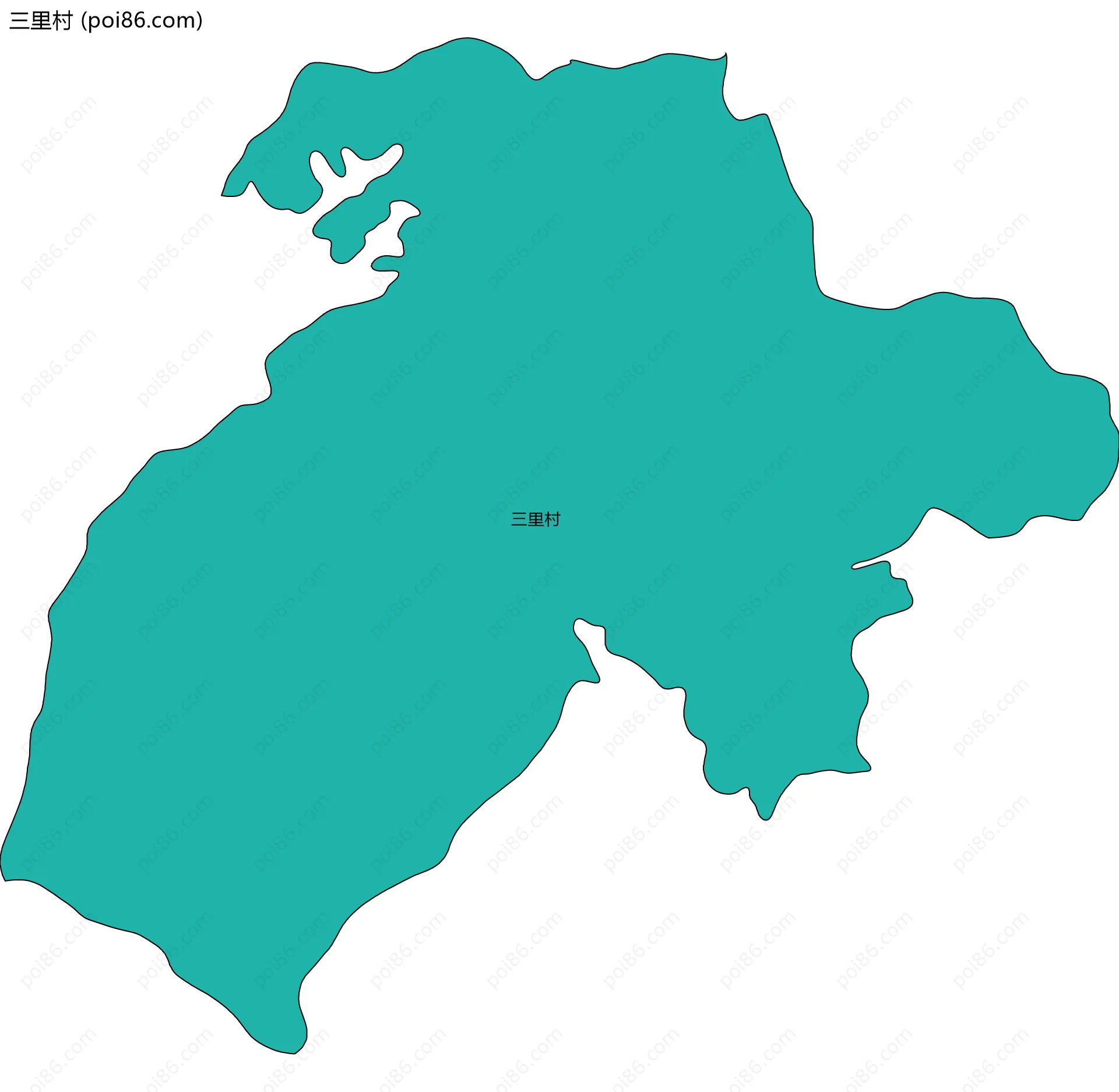三里村边界地图