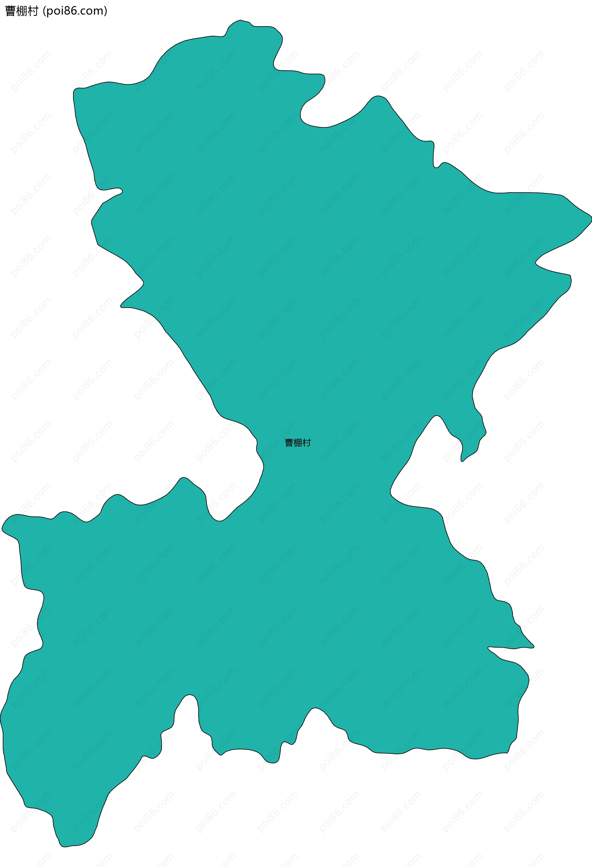 曹棚村边界地图