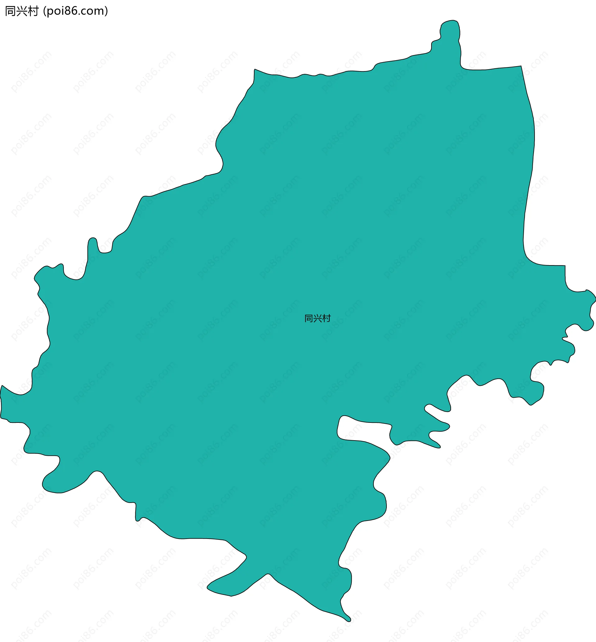 同兴村边界地图