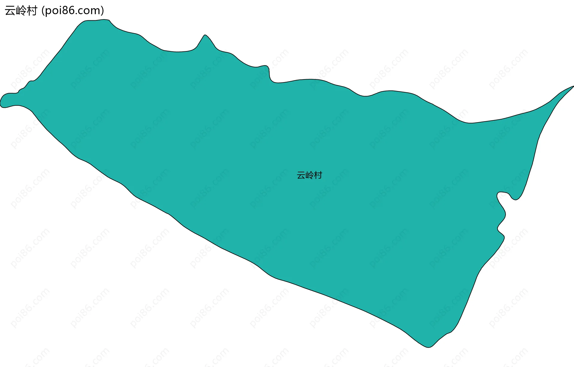 云岭村边界地图