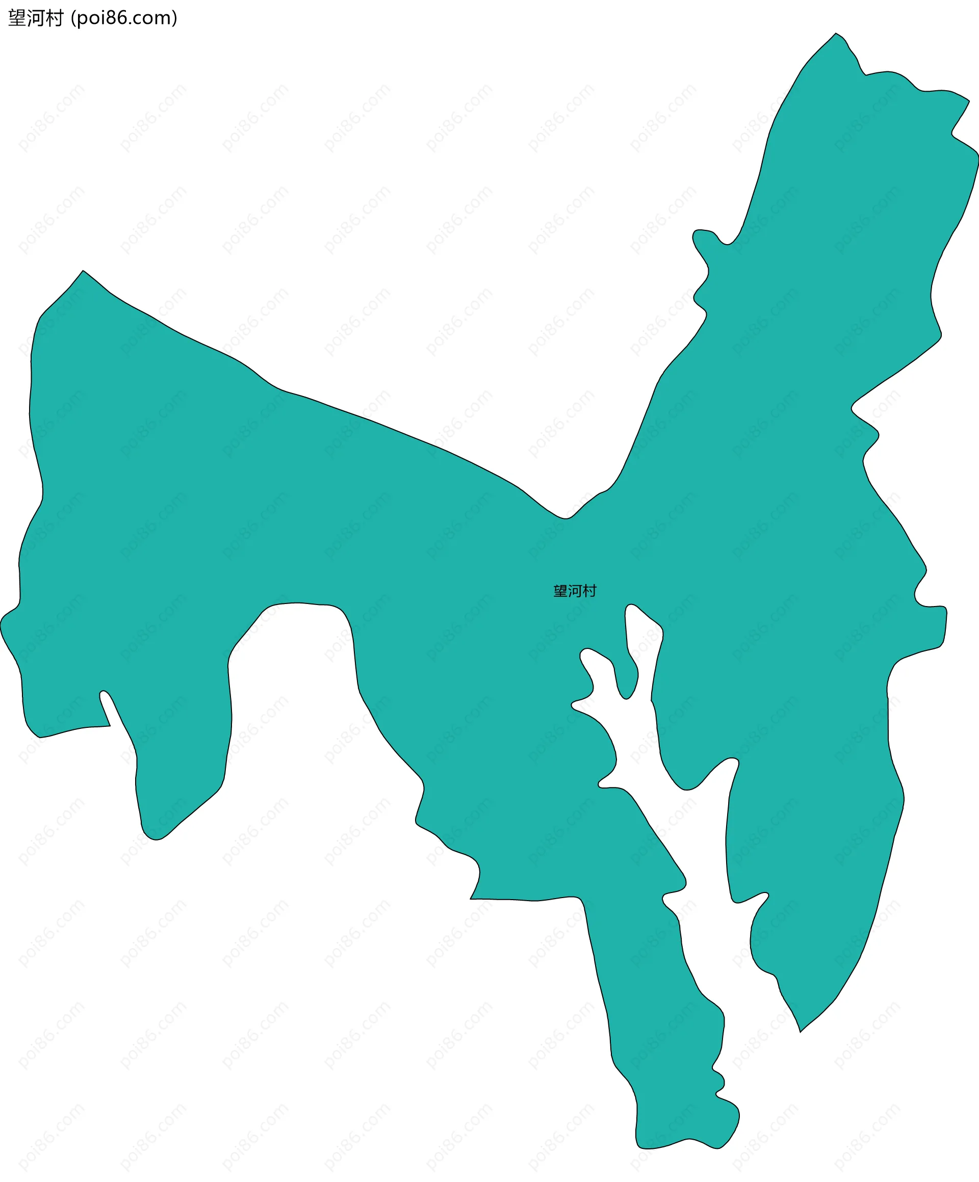 望河村边界地图