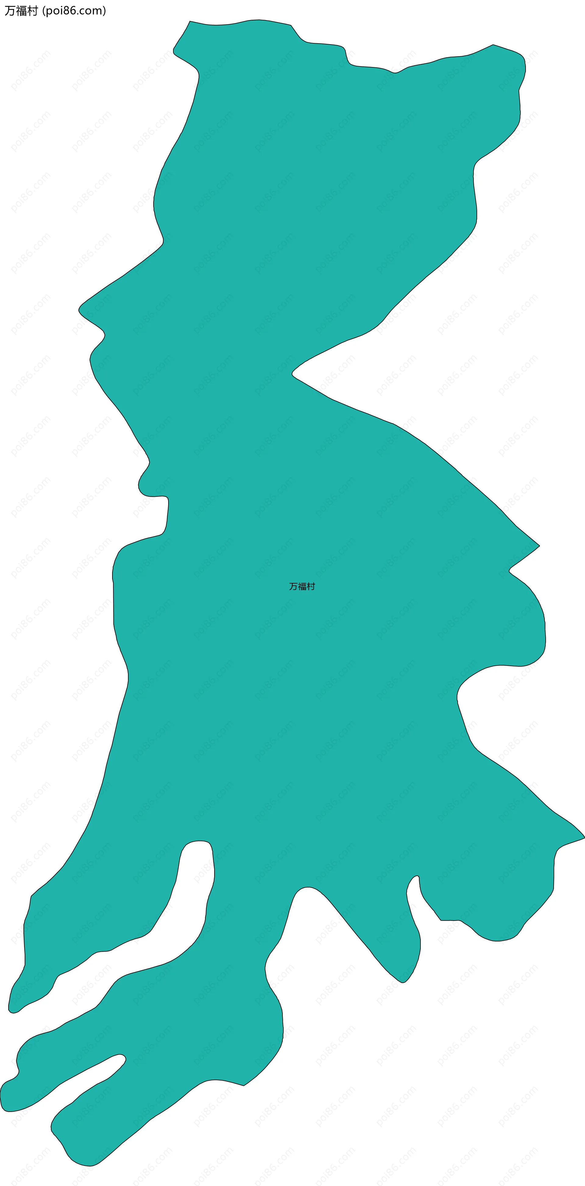 万福村边界地图