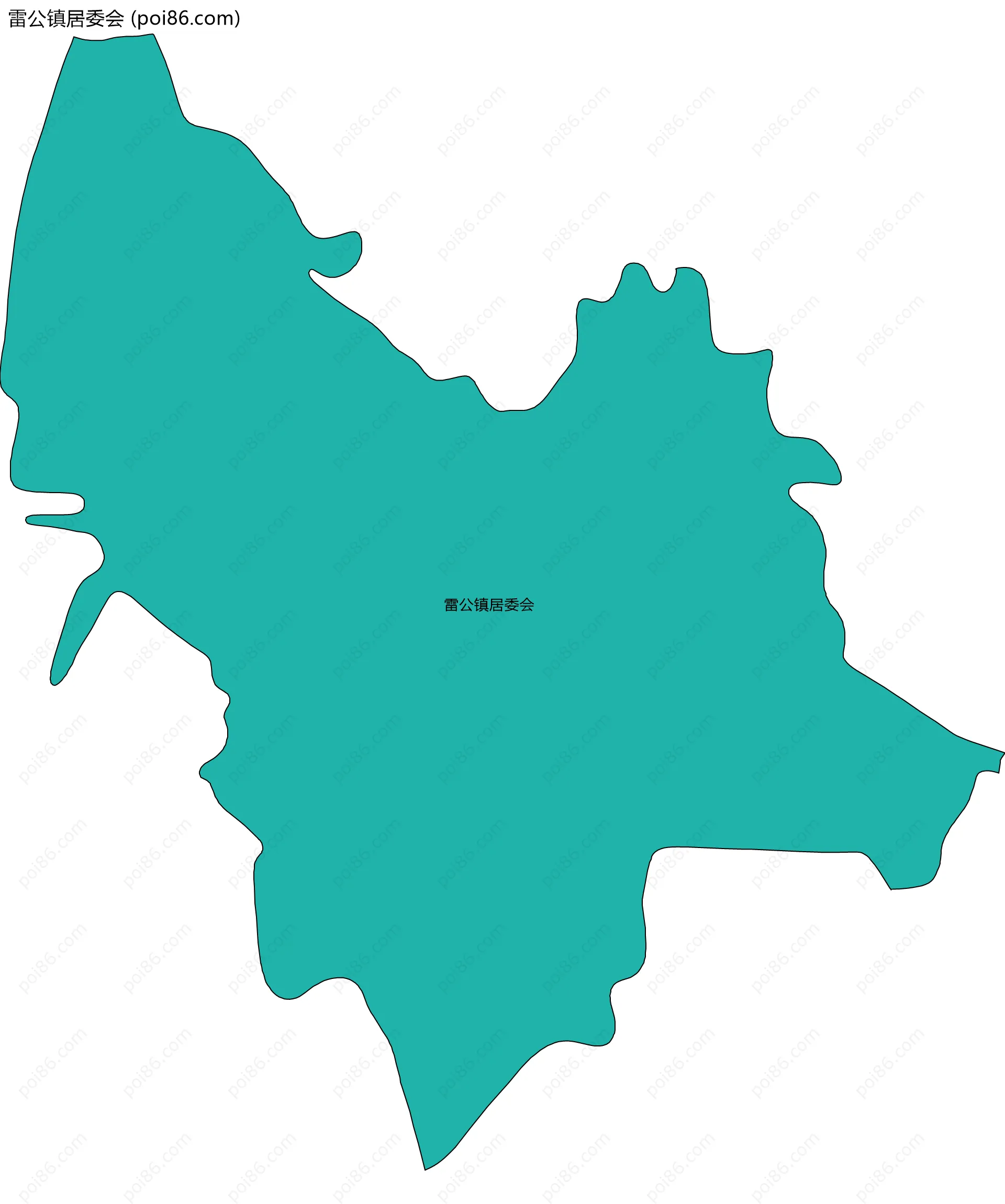 雷公镇居委会边界地图