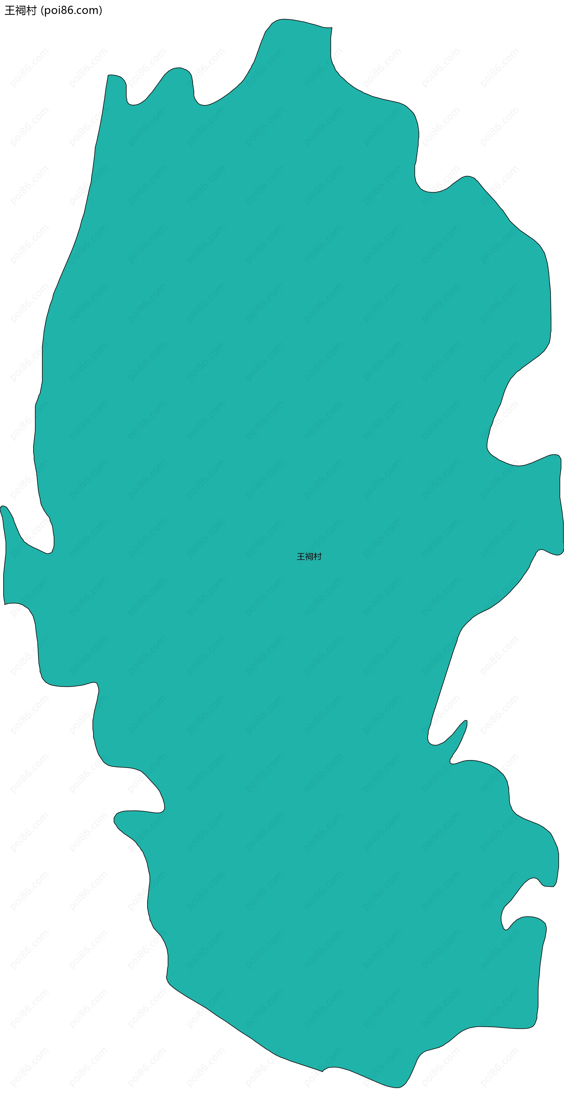 王祠村边界地图