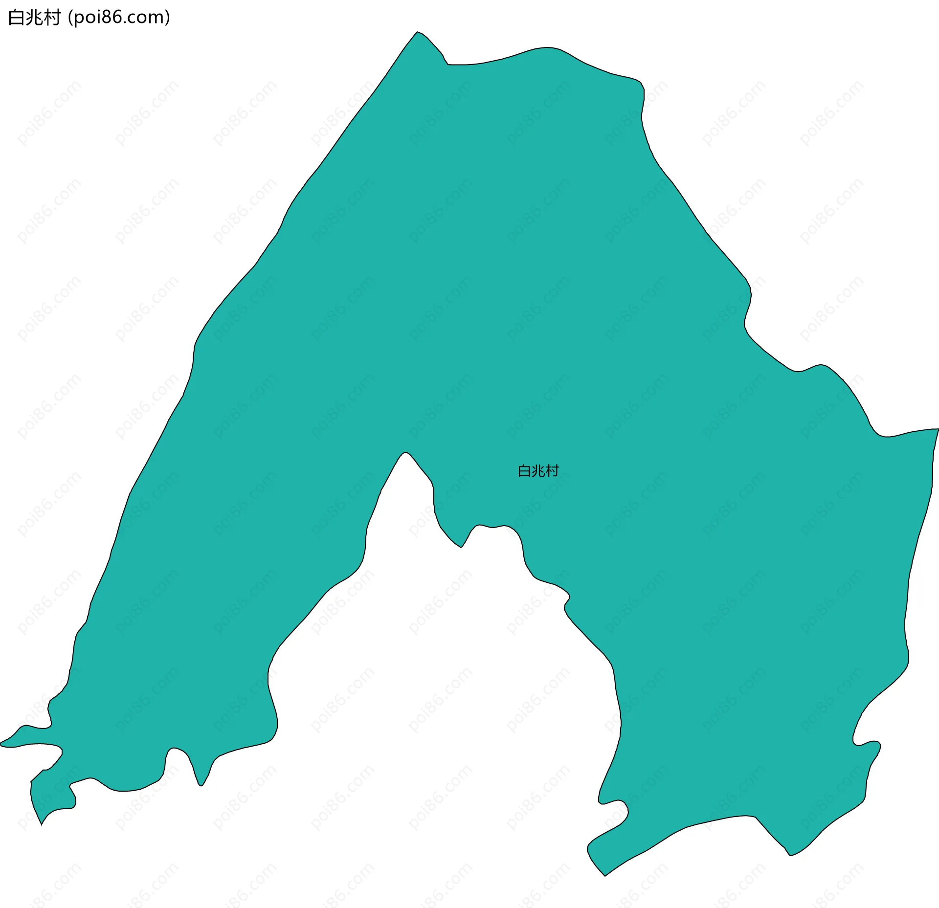 白兆村边界地图