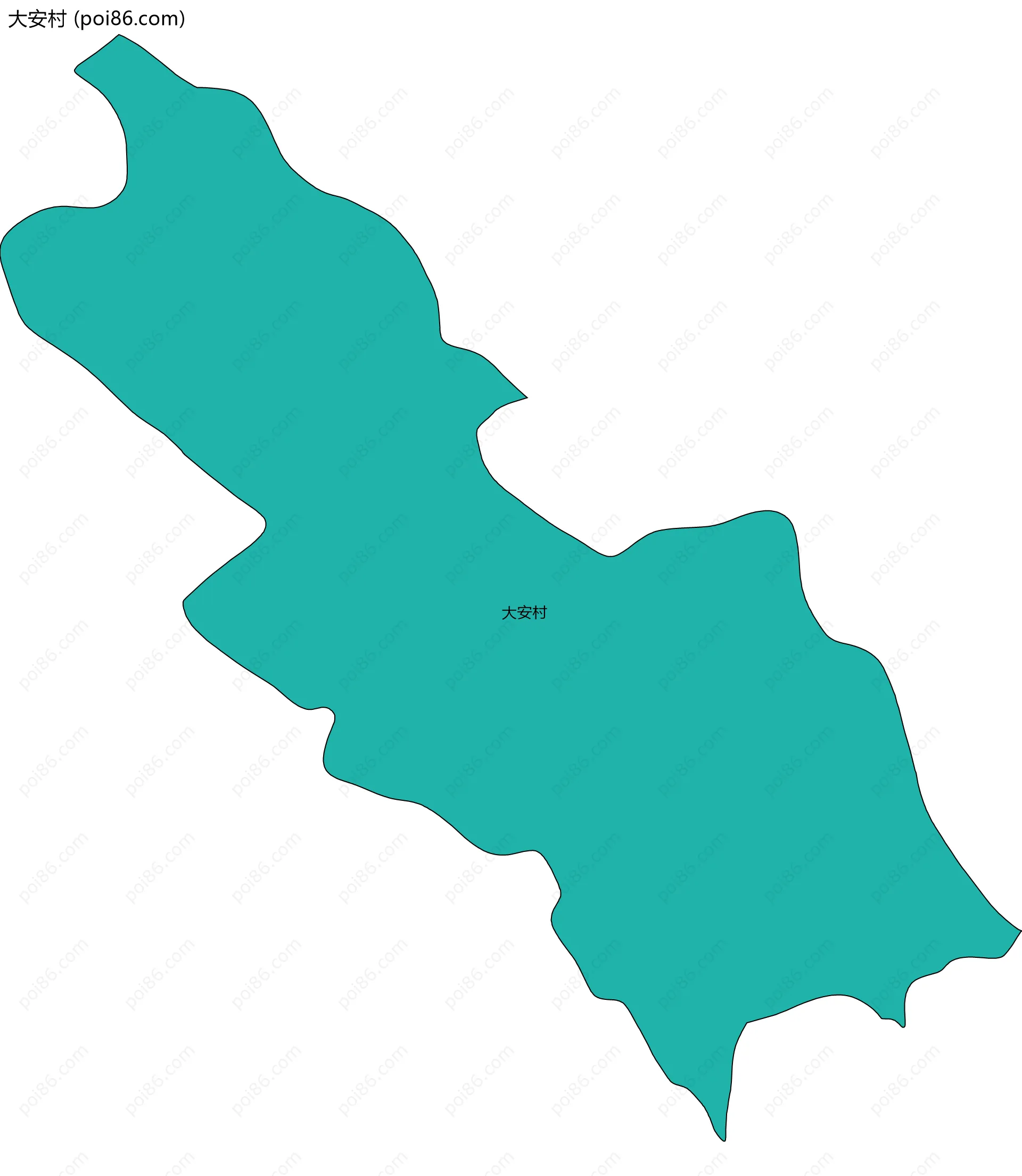 大安村边界地图