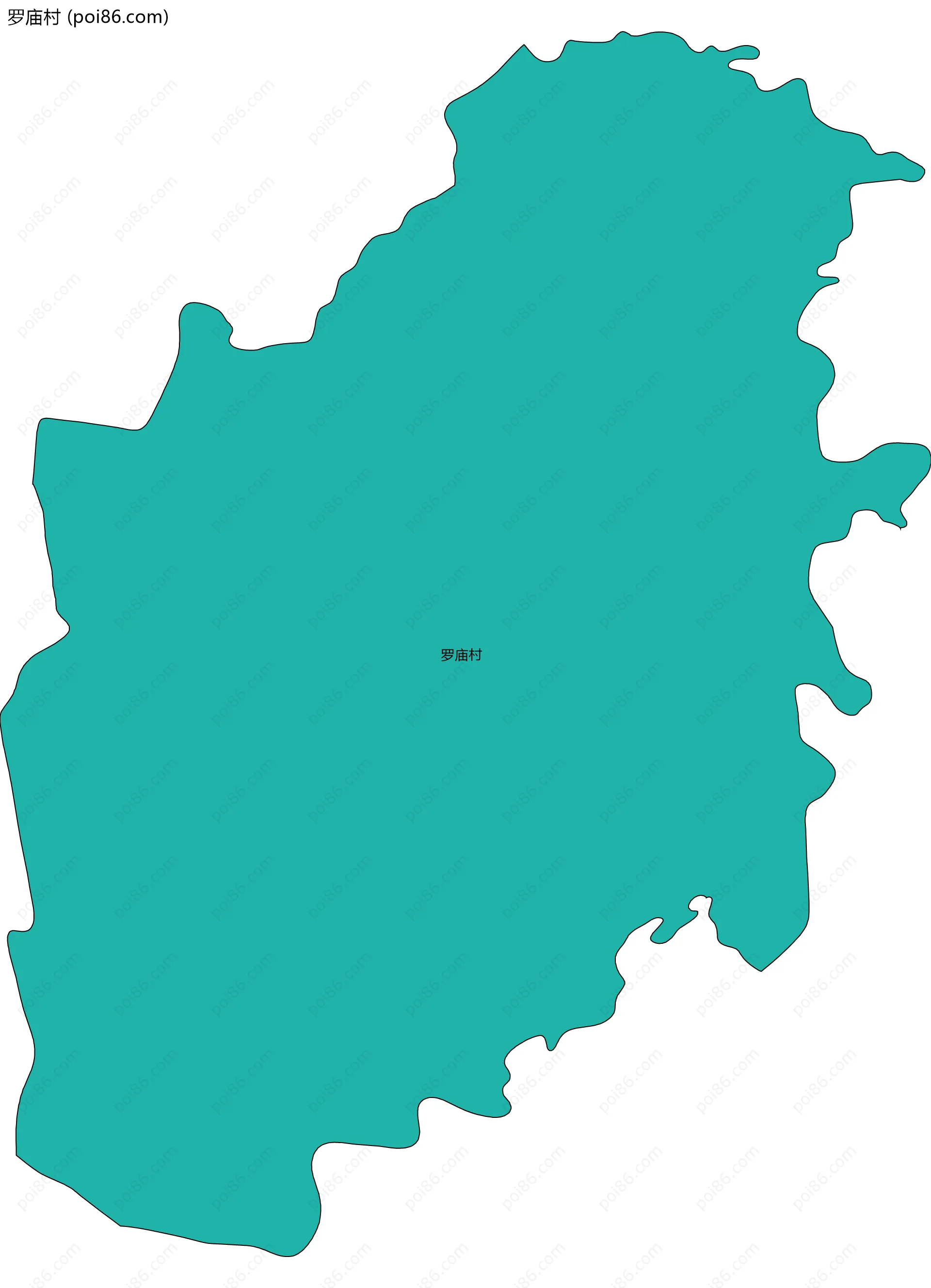 罗庙村边界地图