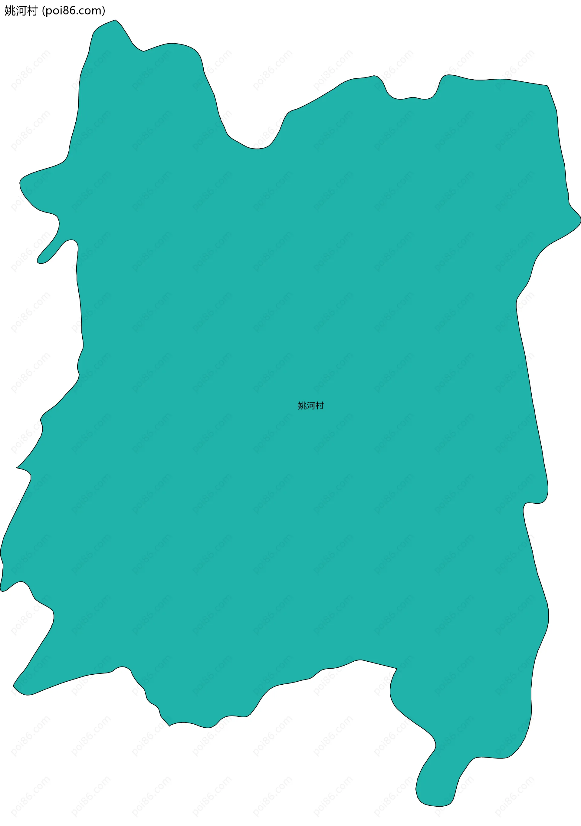 姚河村边界地图