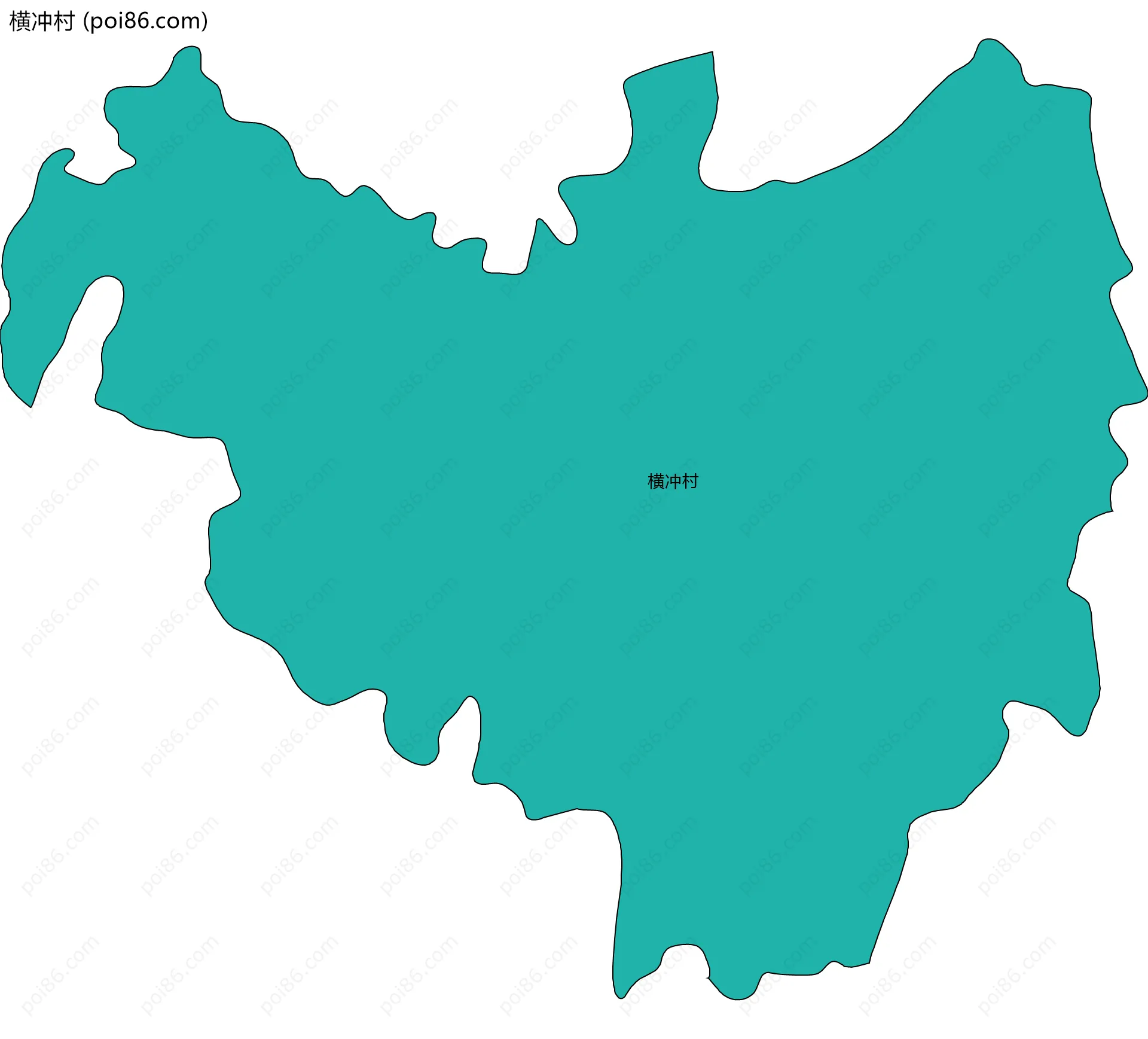 横冲村边界地图