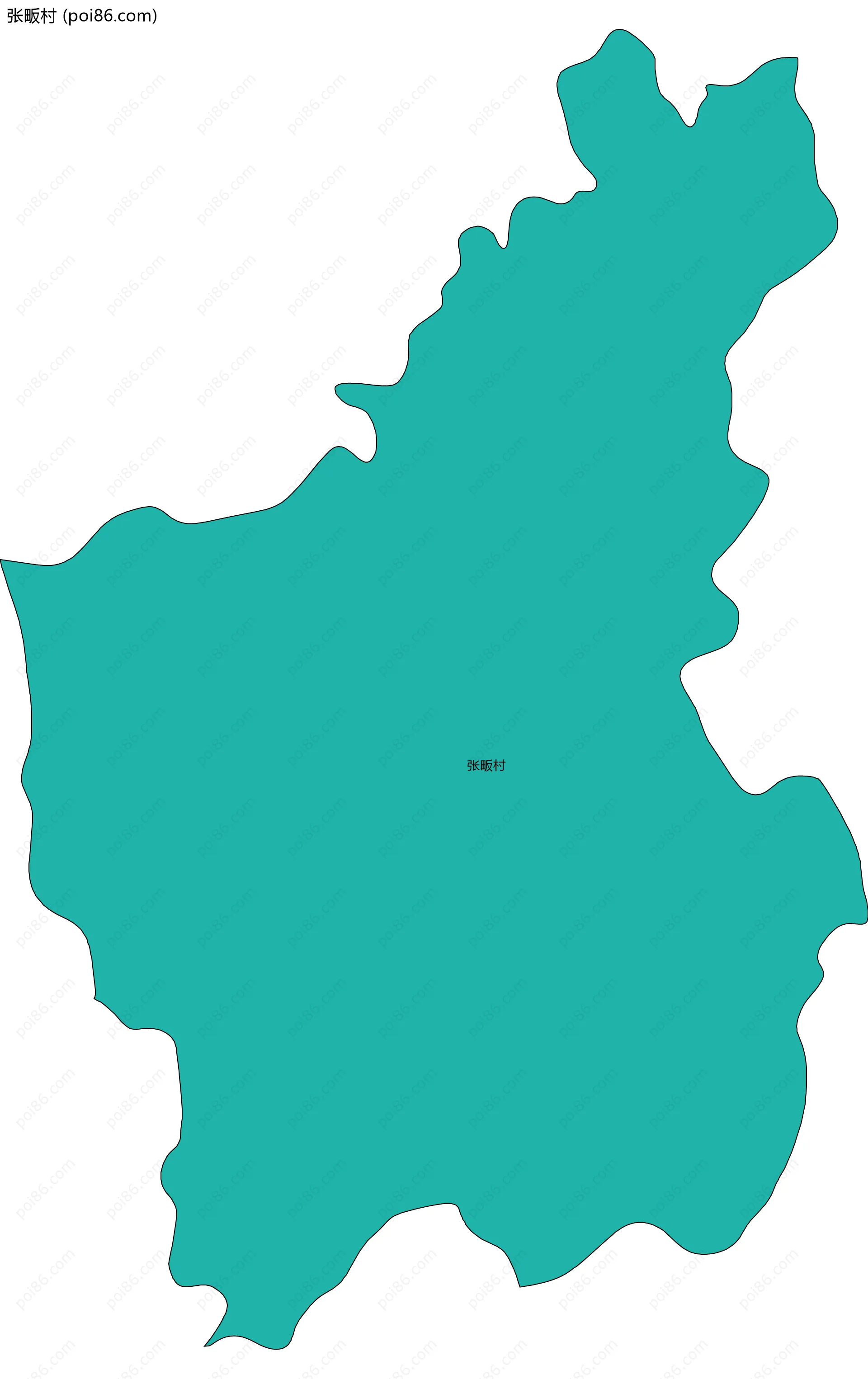 张畈村边界地图