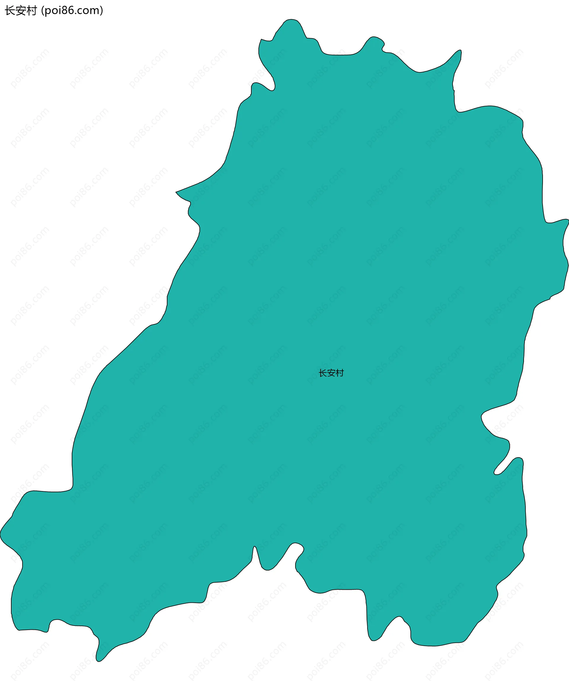 长安村边界地图