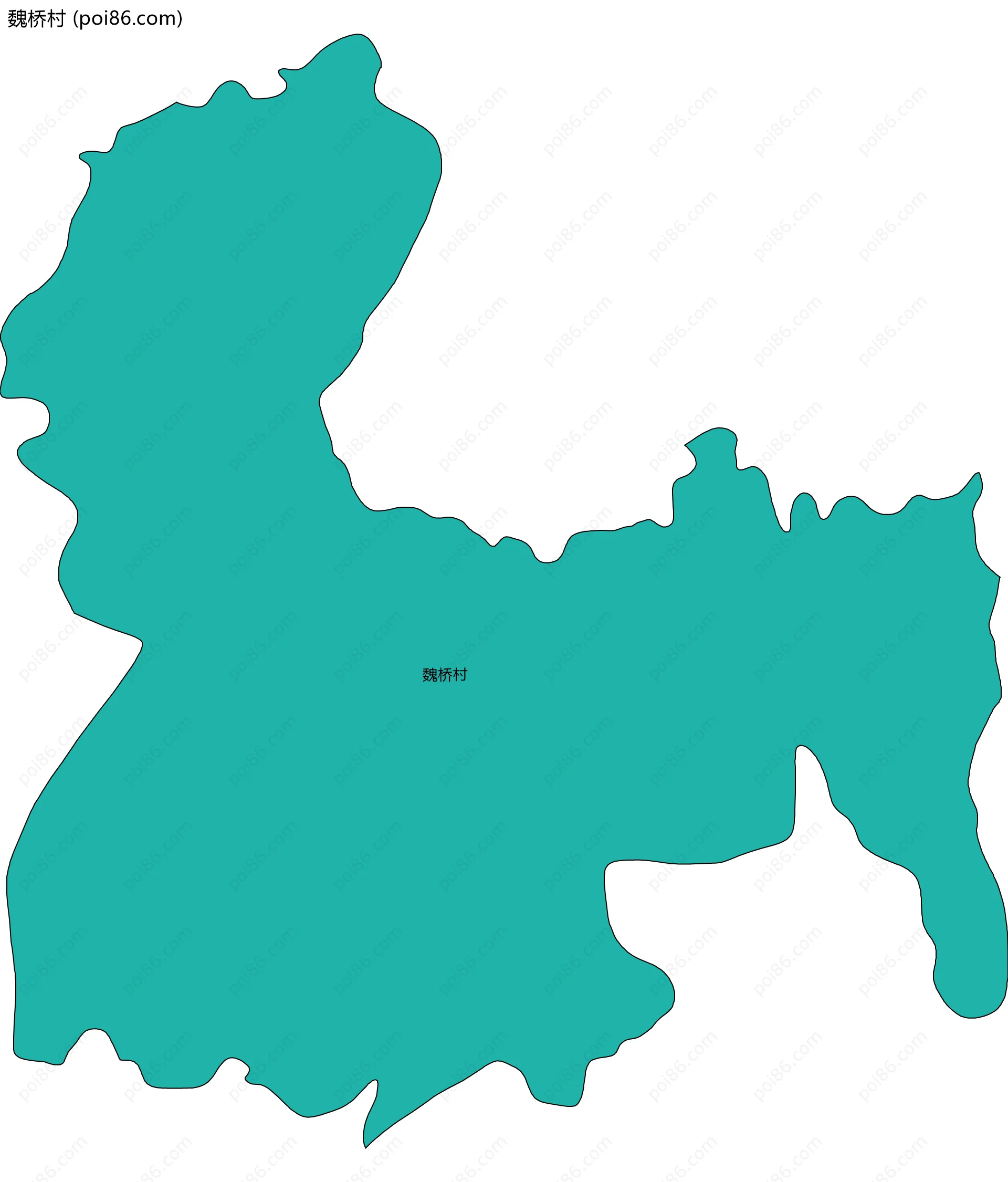 魏桥村边界地图