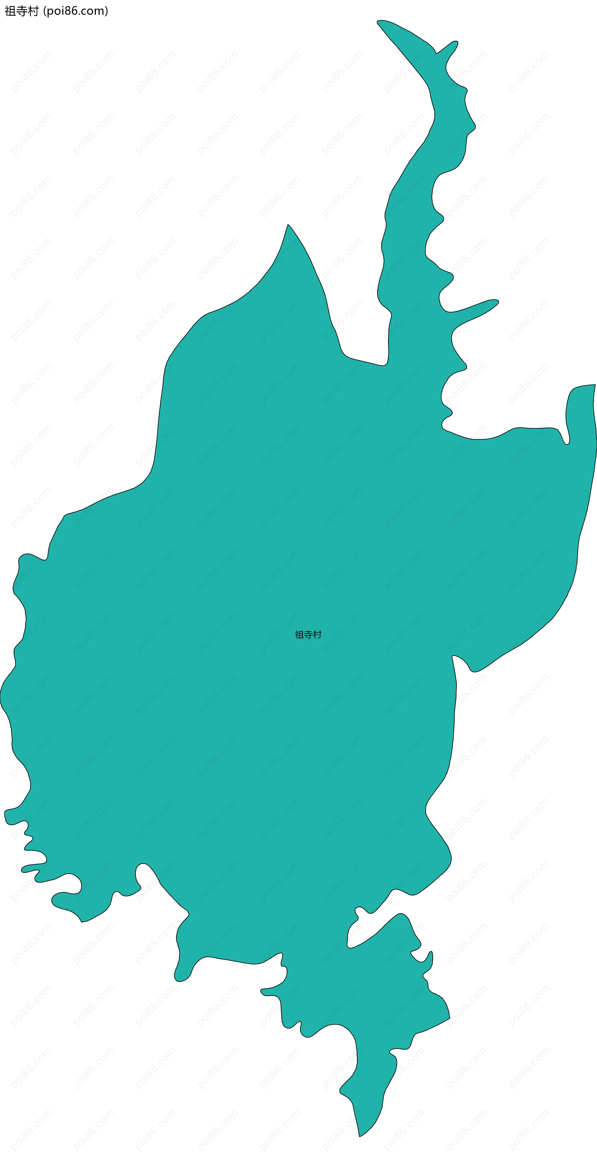 祖寺村边界地图