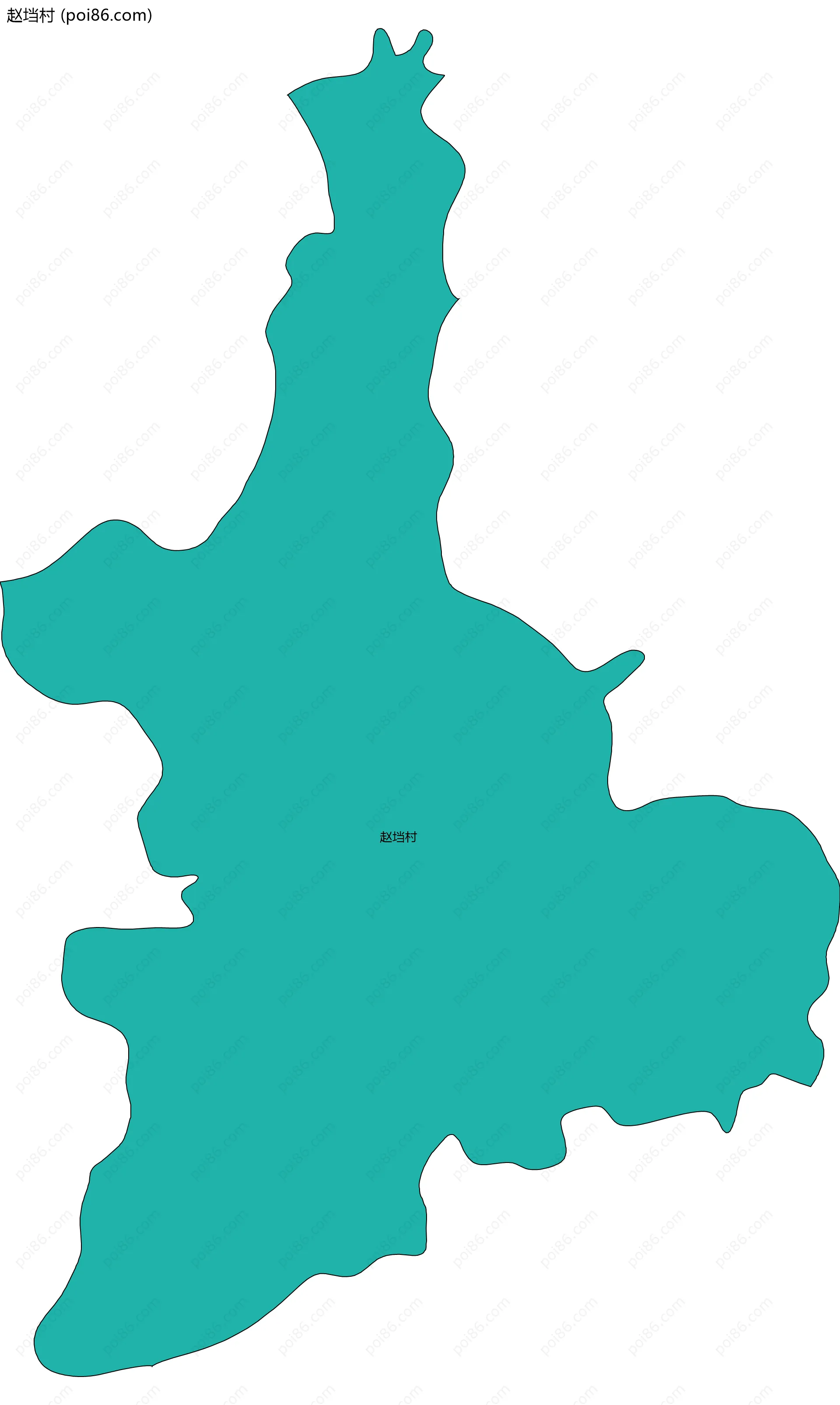 赵垱村边界地图
