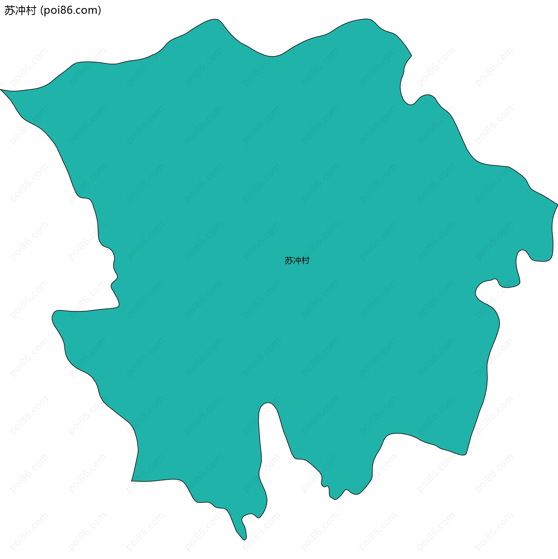 苏冲村边界地图