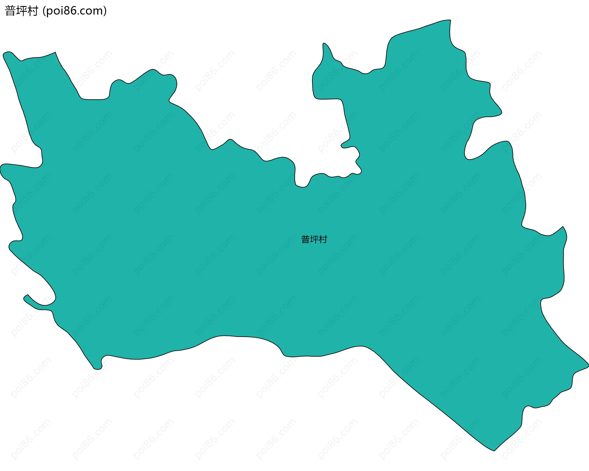 普坪村边界地图