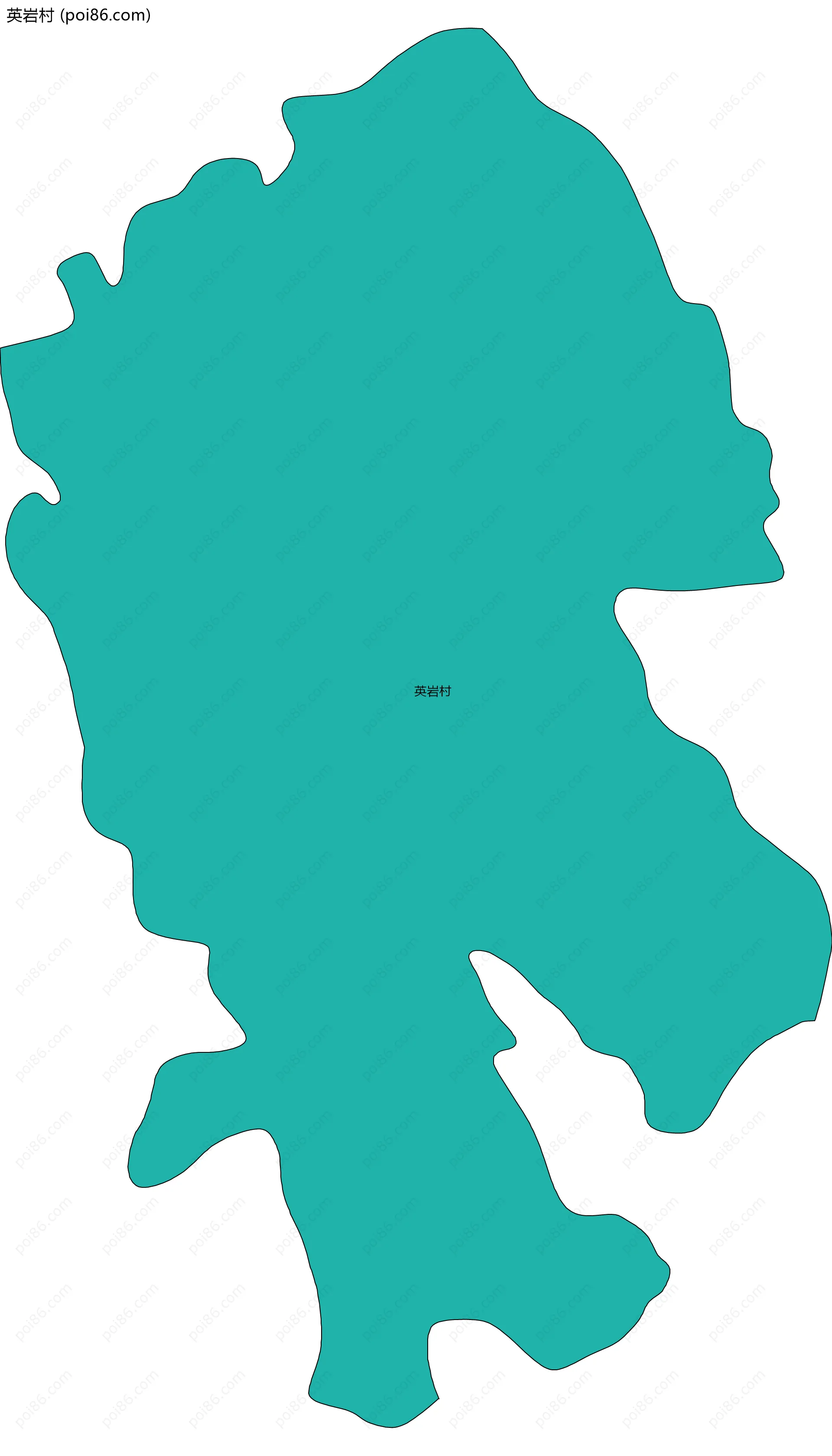 英岩村边界地图