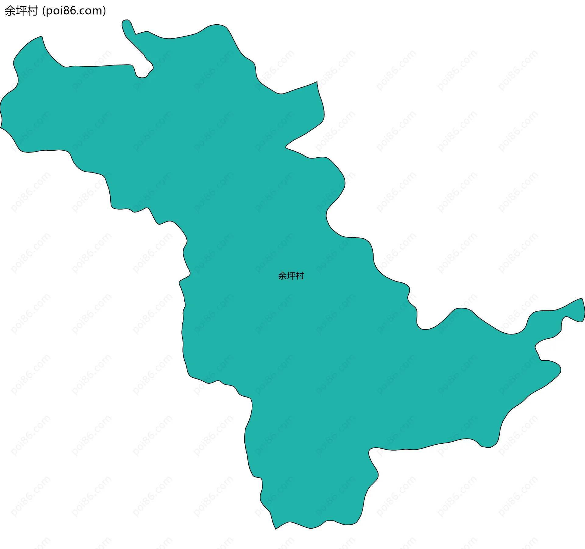 余坪村边界地图