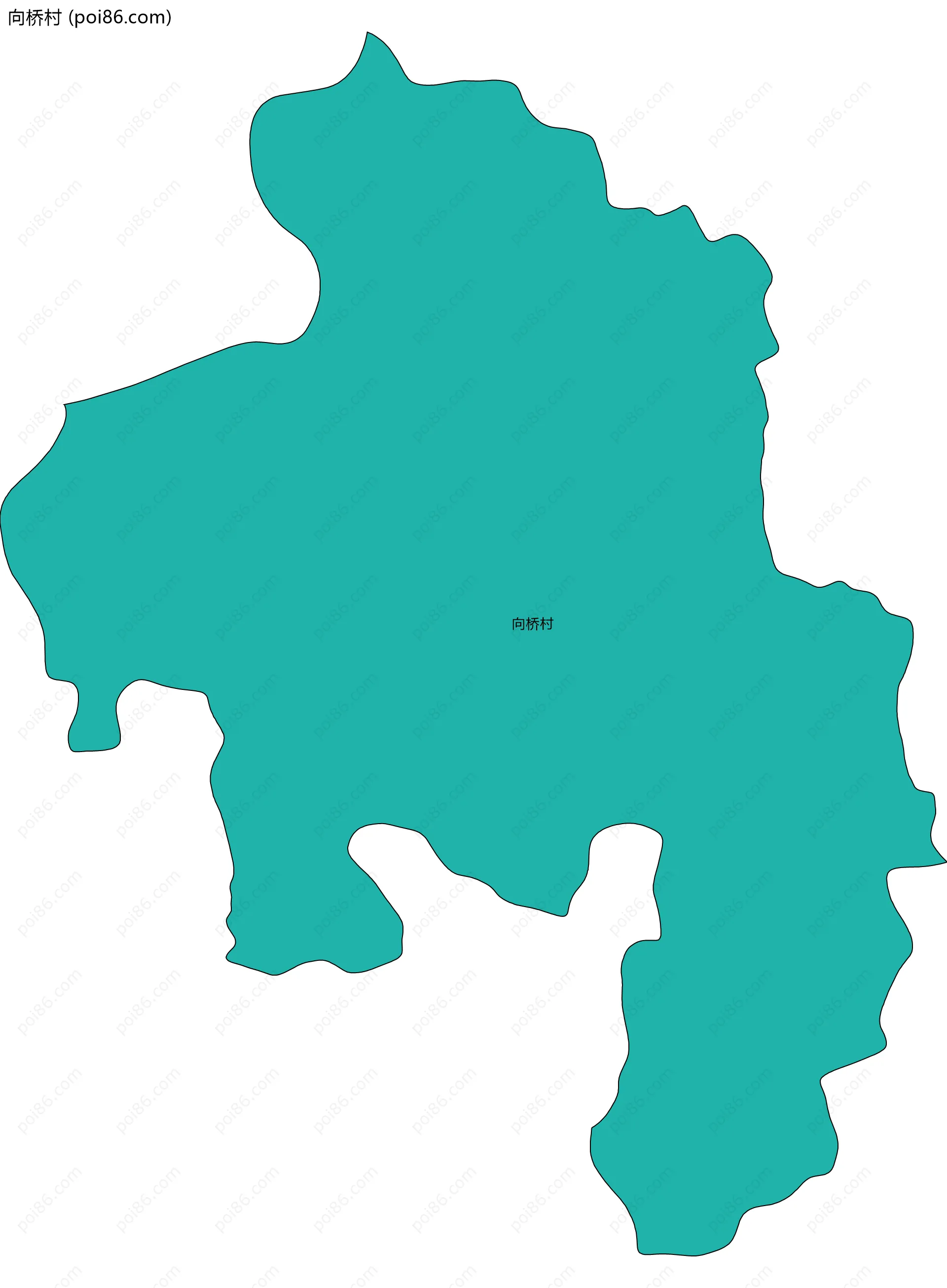 向桥村边界地图