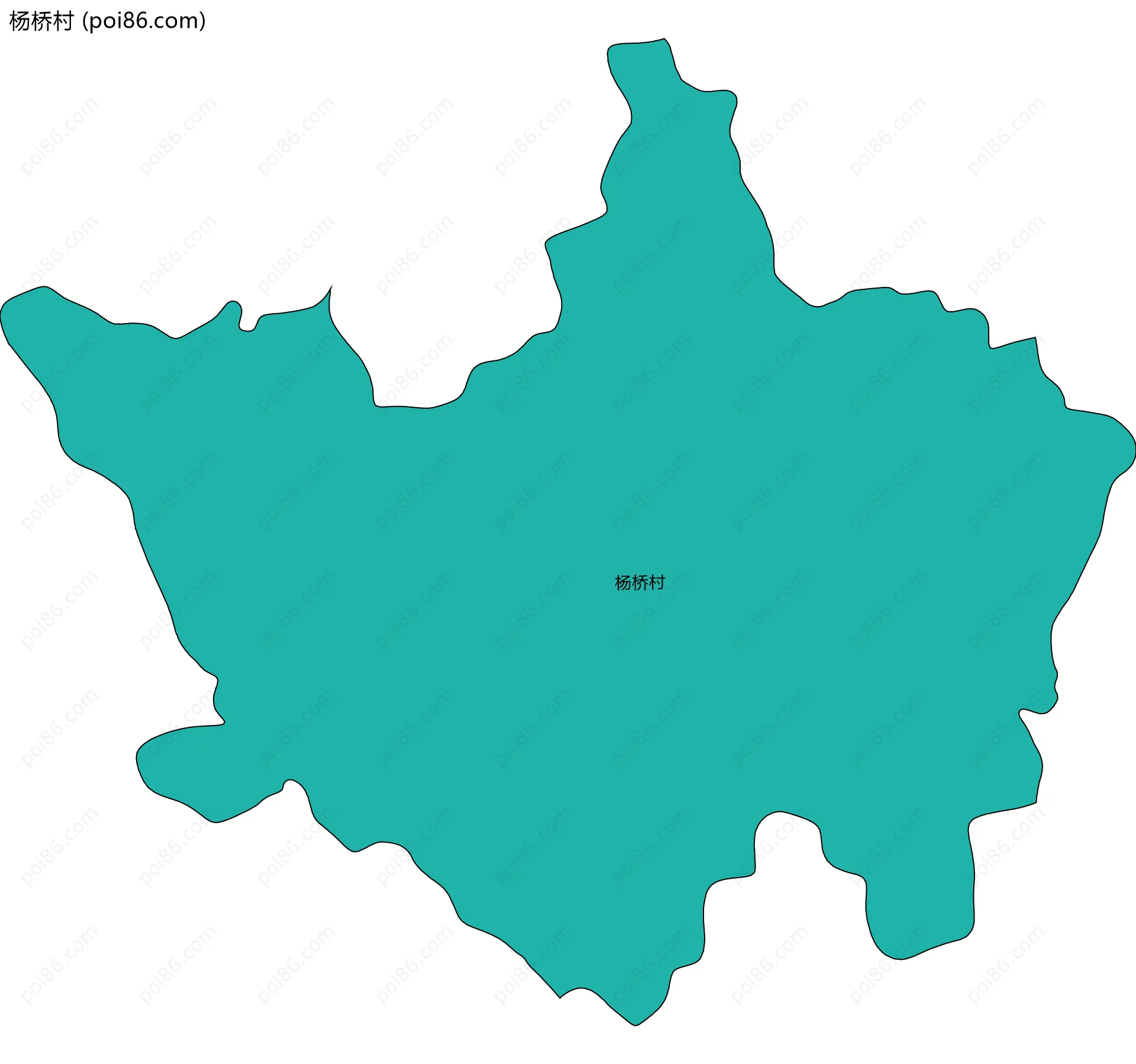 杨桥村边界地图