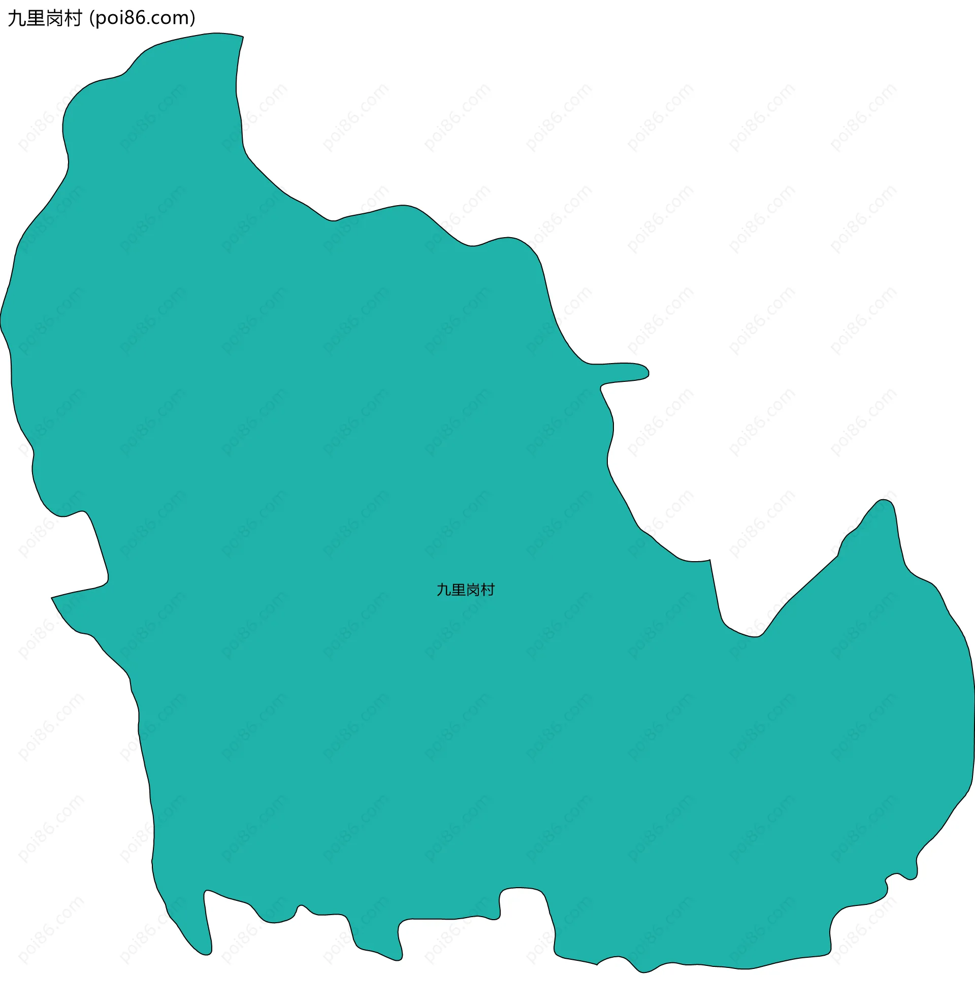 九里岗村边界地图