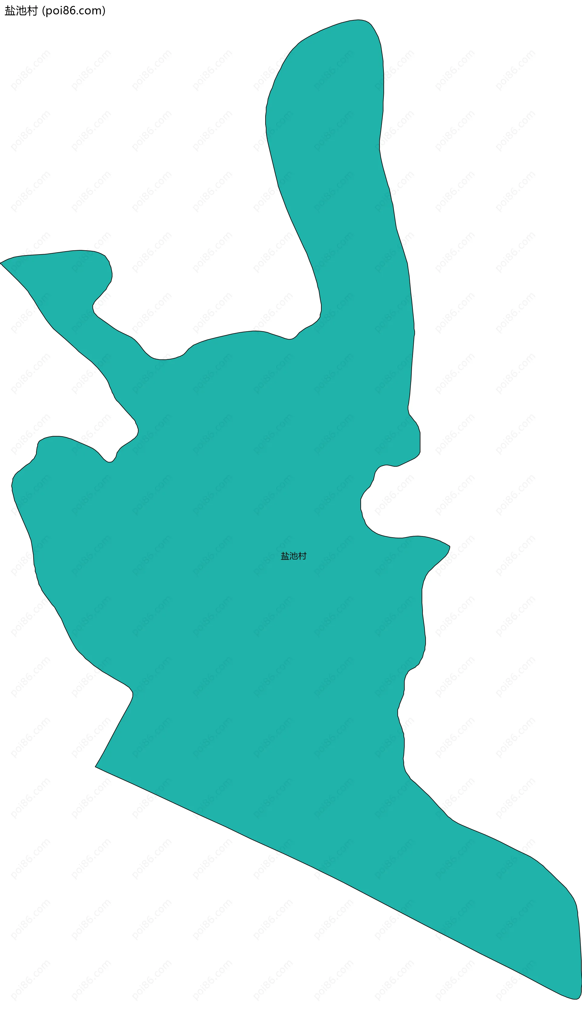 盐池村边界地图