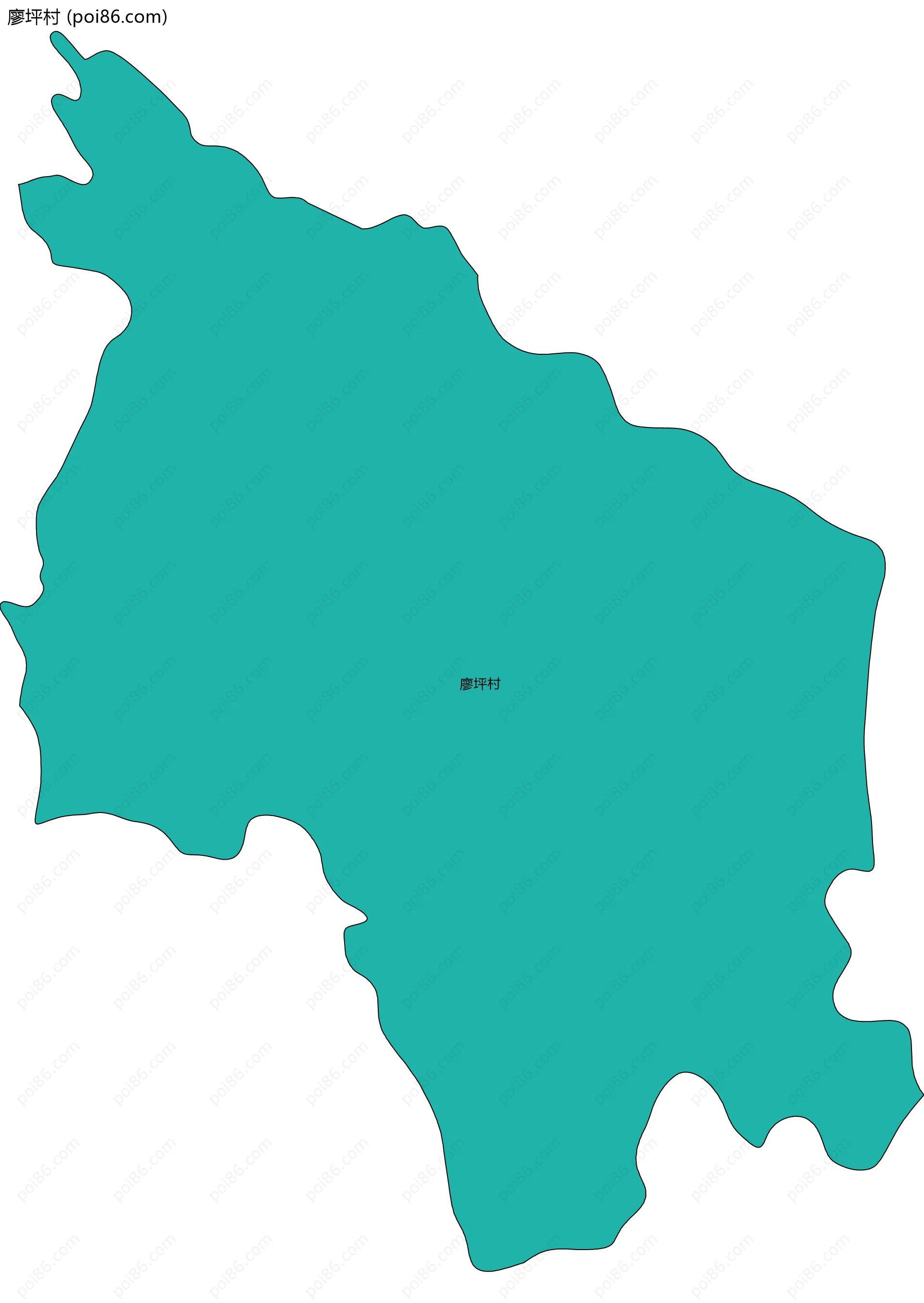 廖坪村边界地图