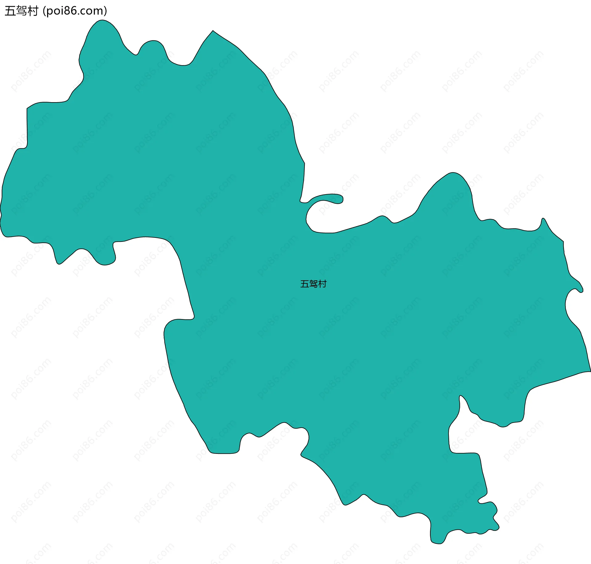 五驾村边界地图