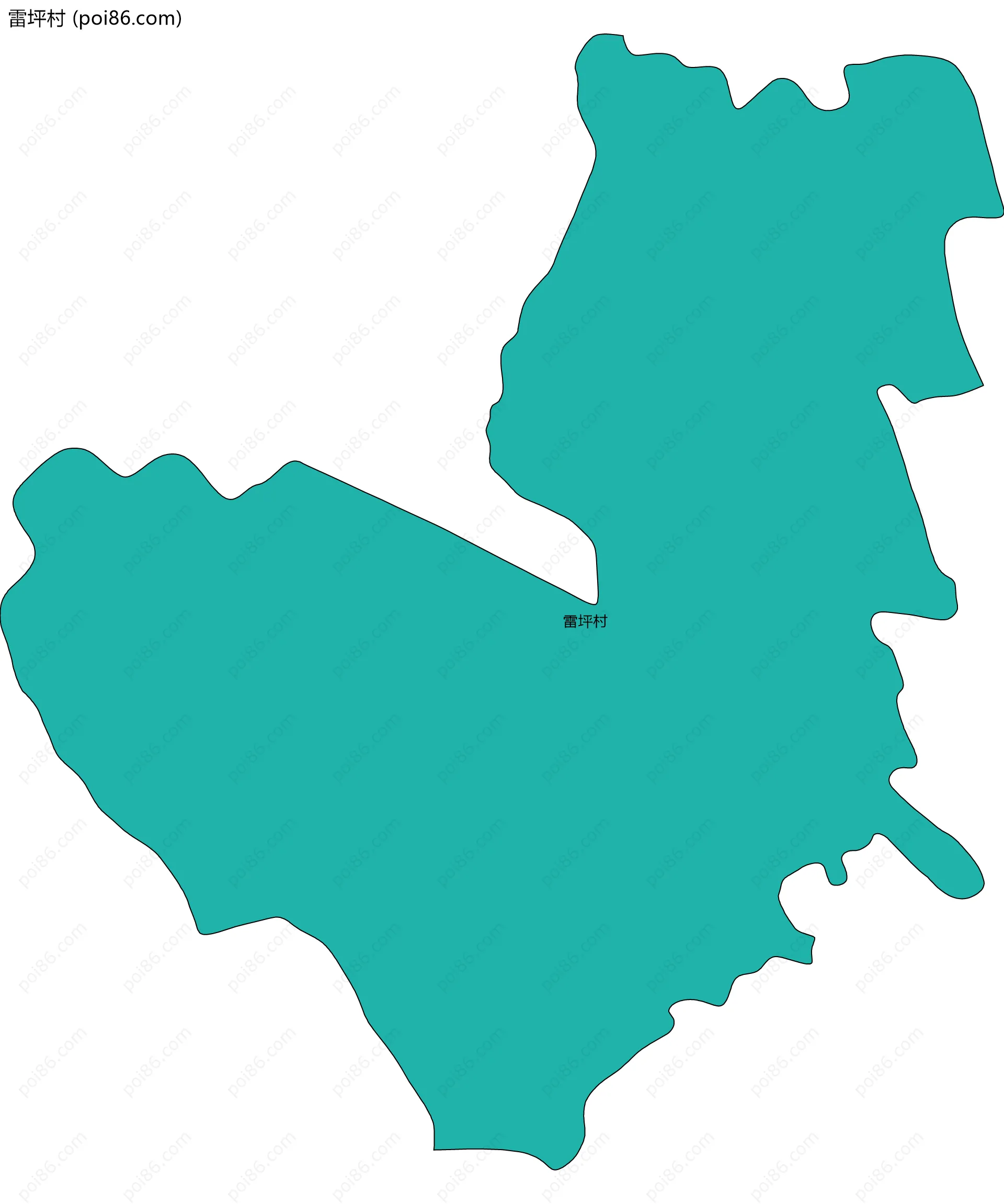 雷坪村边界地图