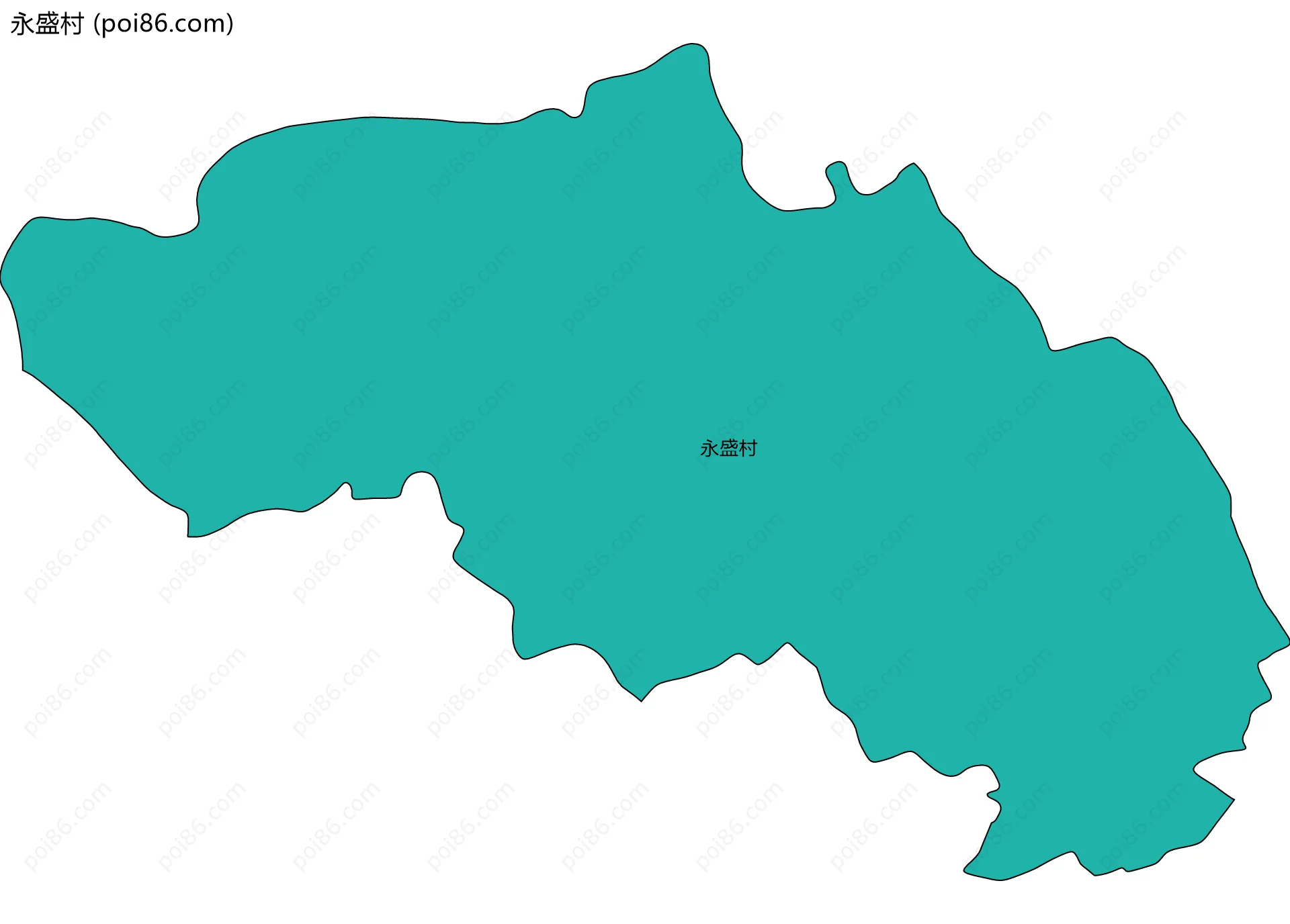 永盛村边界地图