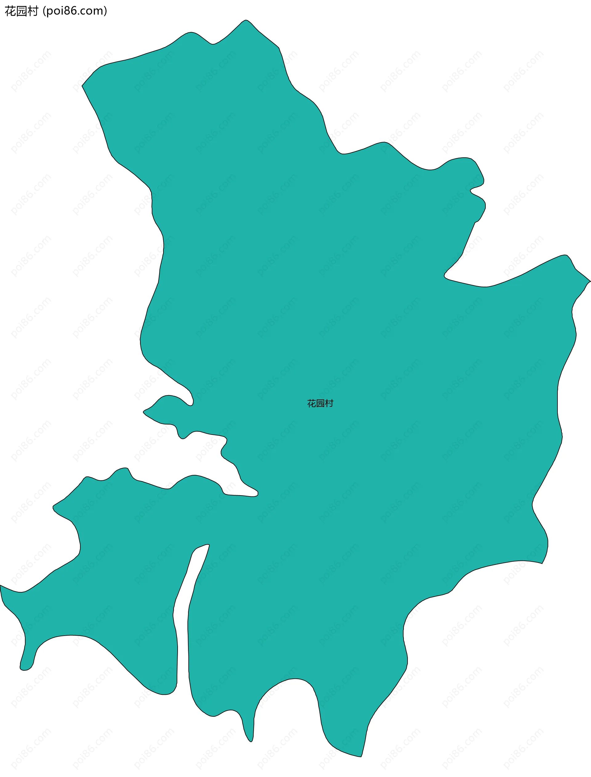 花园村边界地图