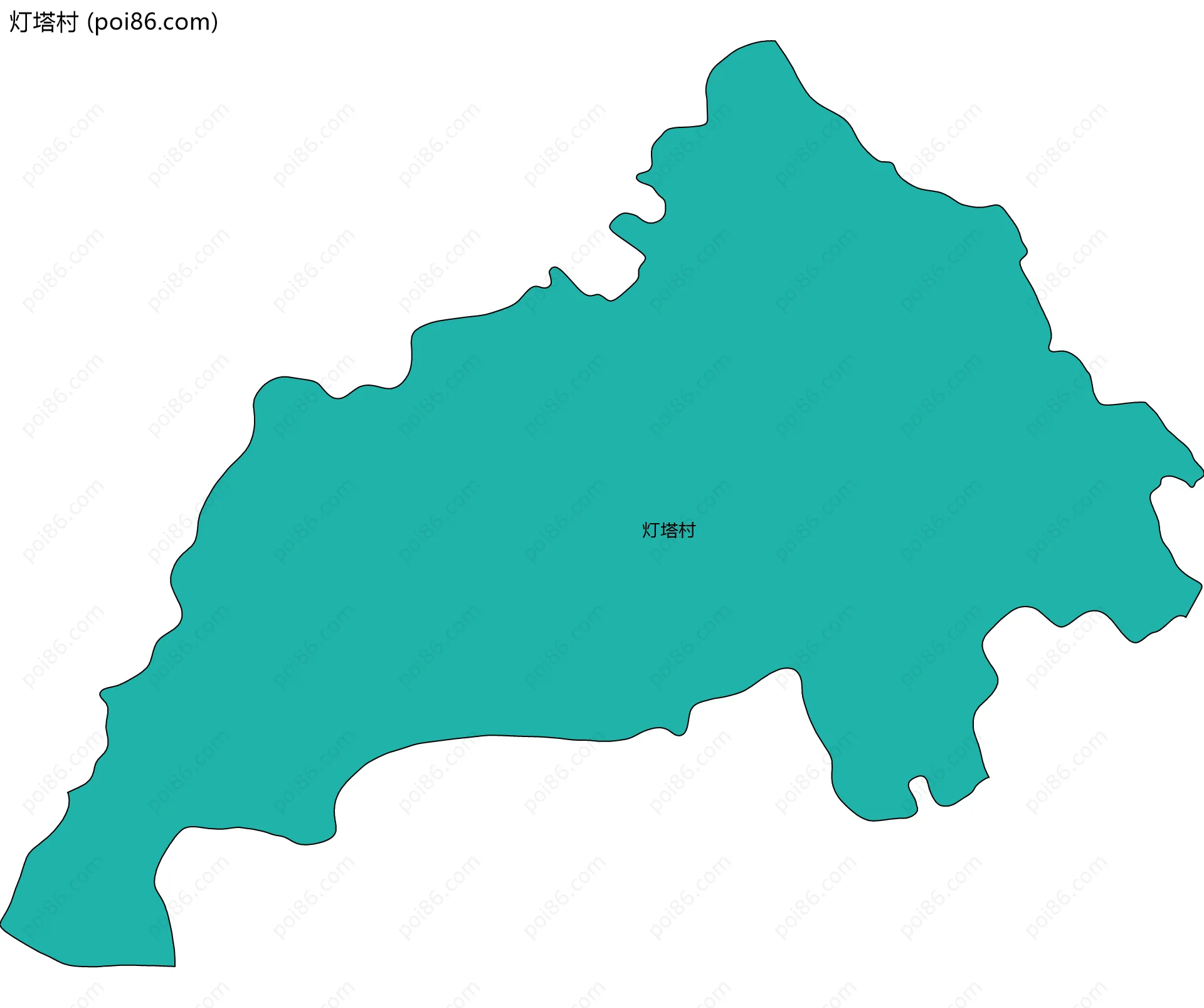 灯塔村边界地图