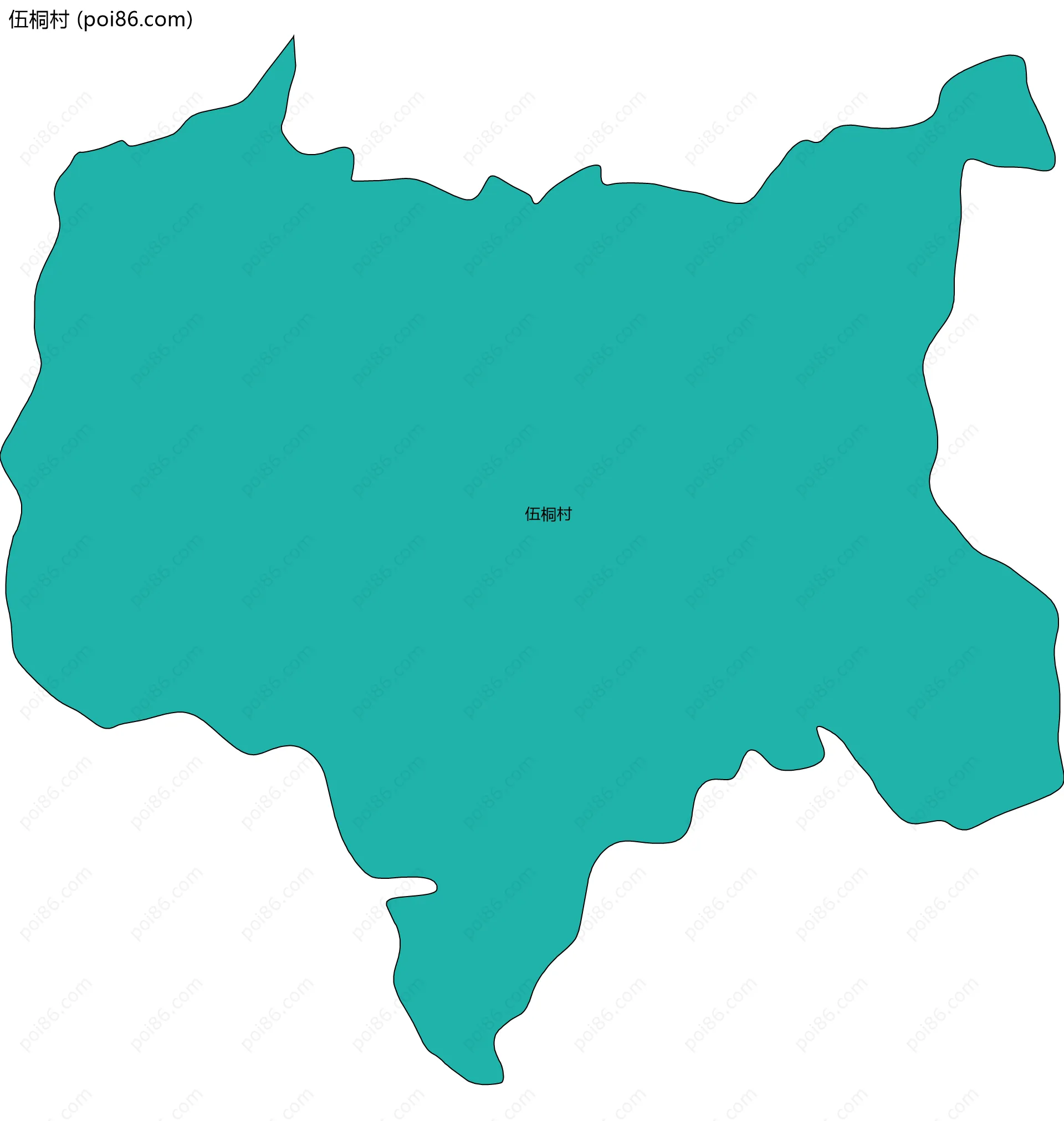 伍桐村边界地图