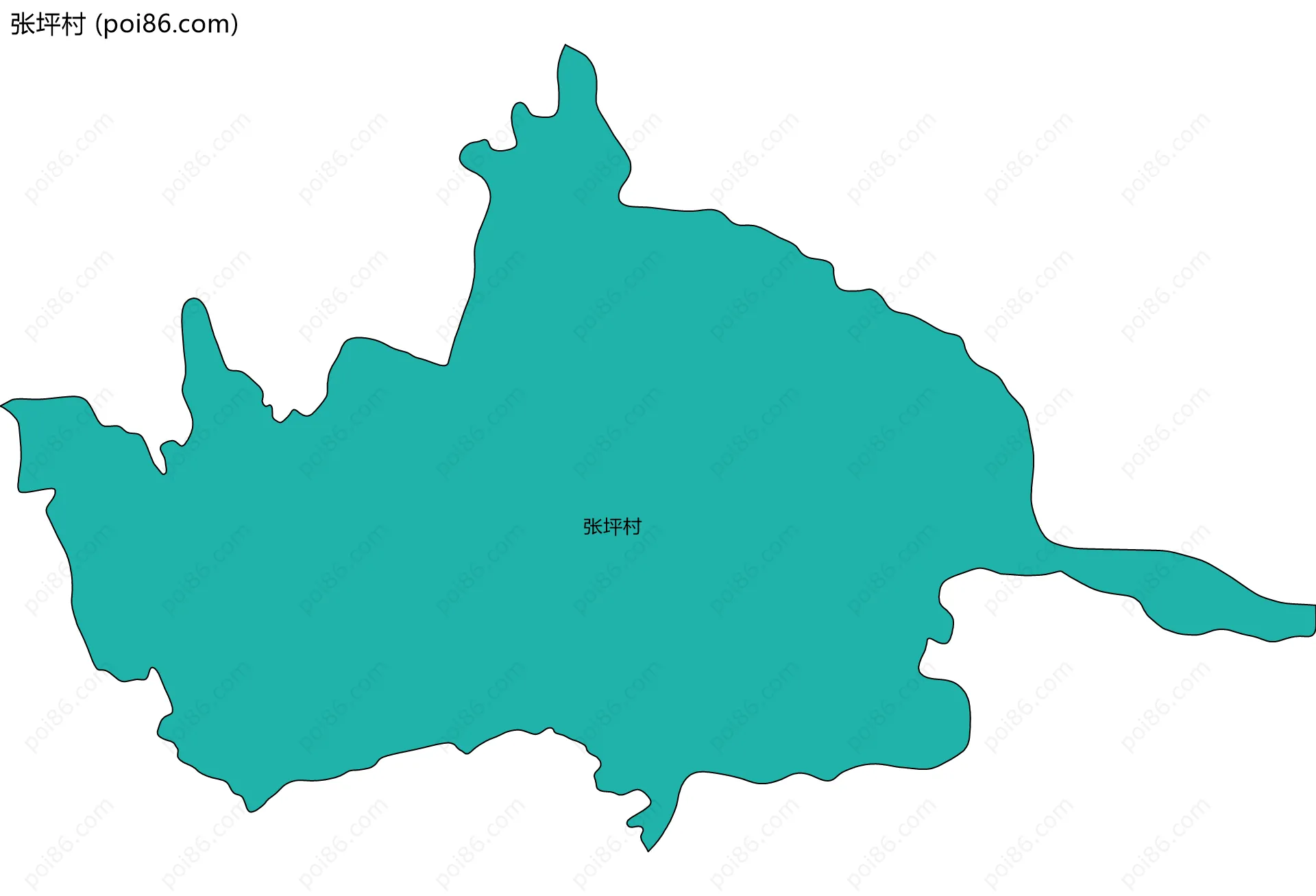 张坪村边界地图
