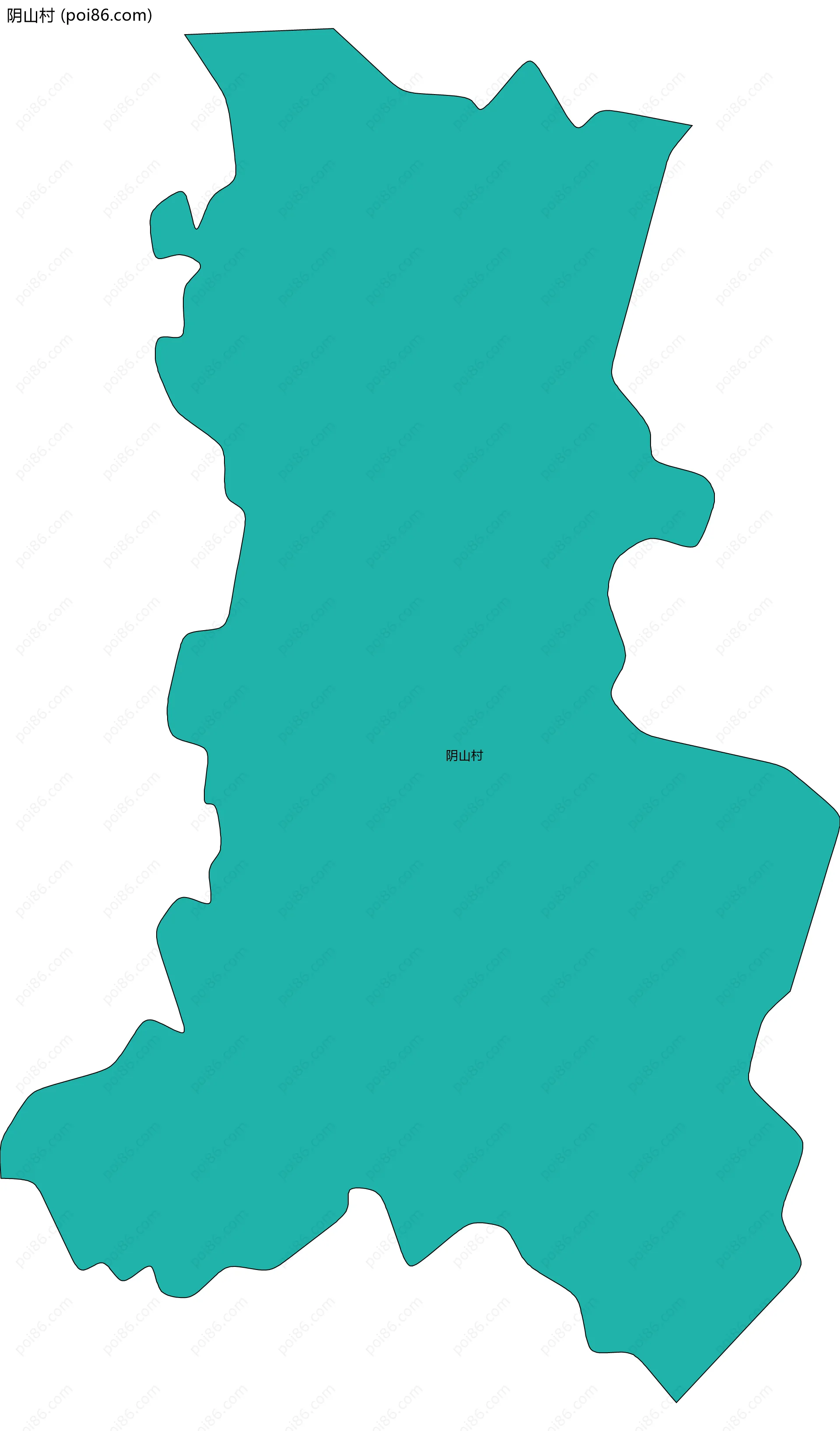 阴山村边界地图