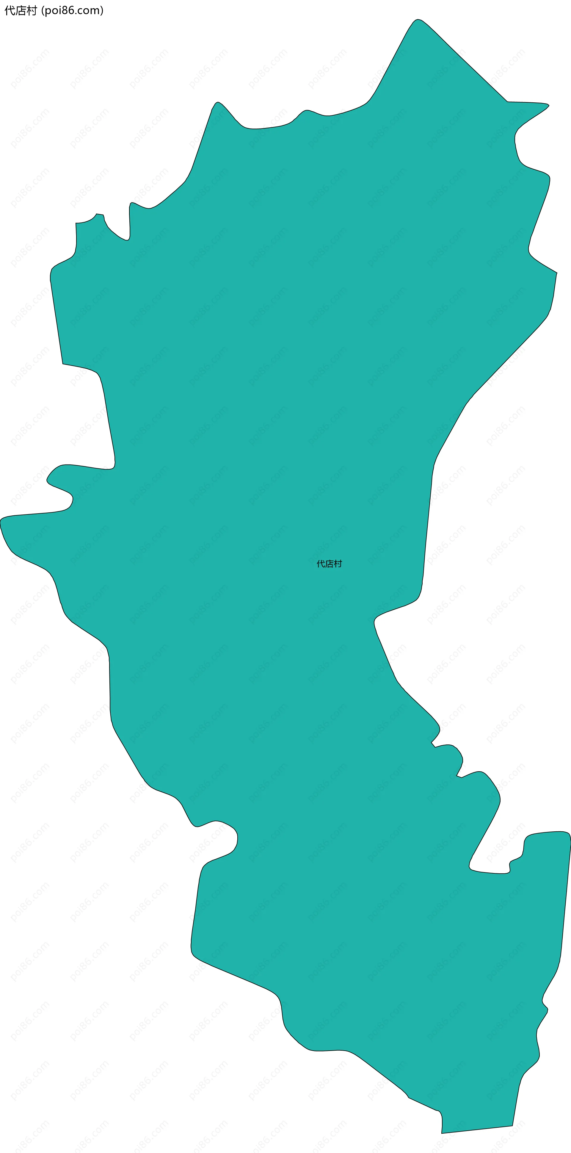 代店村边界地图