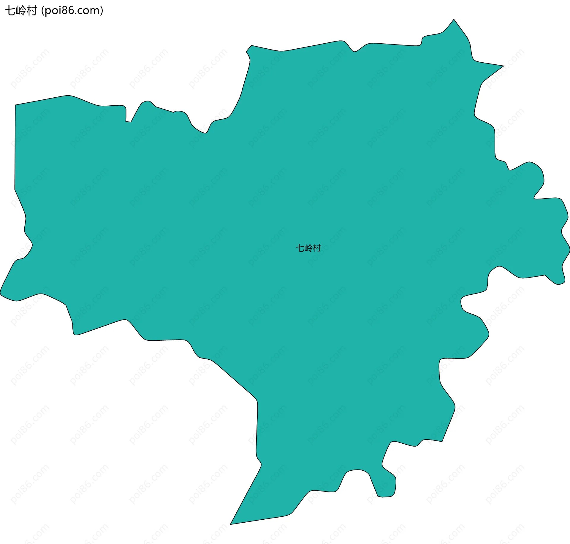 七岭村边界地图