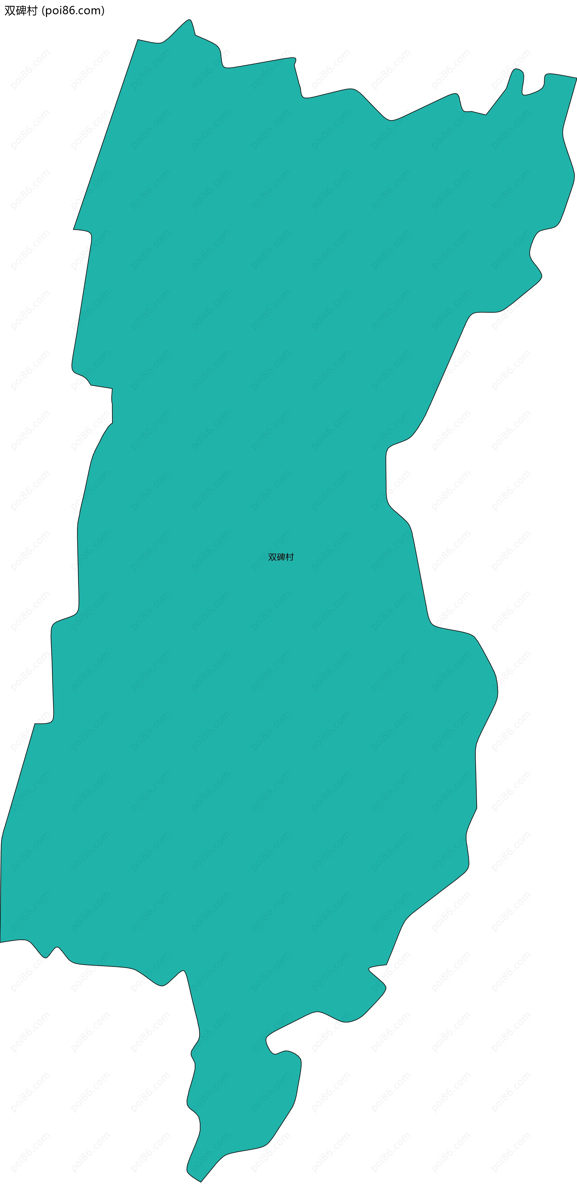 双碑村边界地图