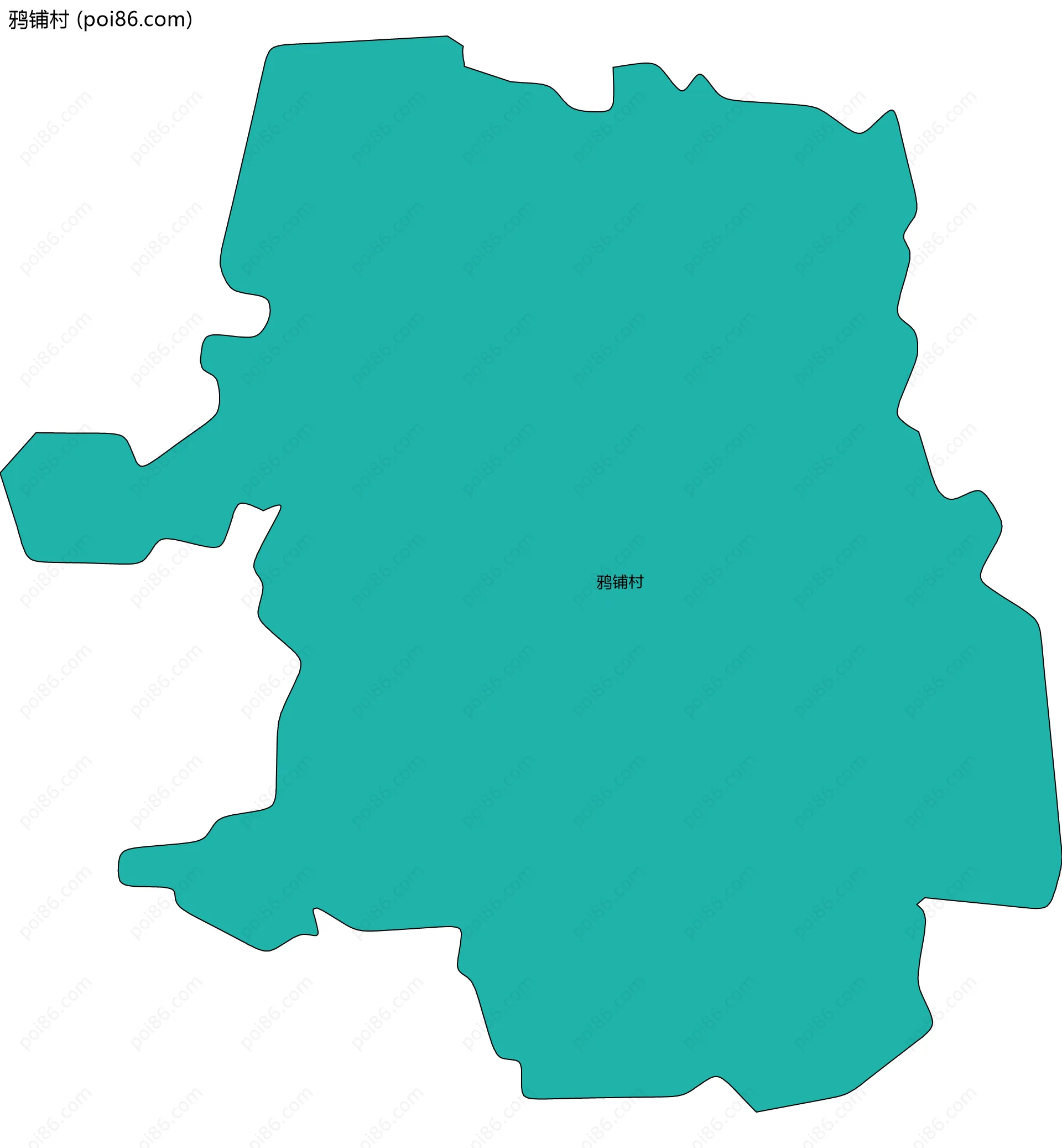 鸦铺村边界地图