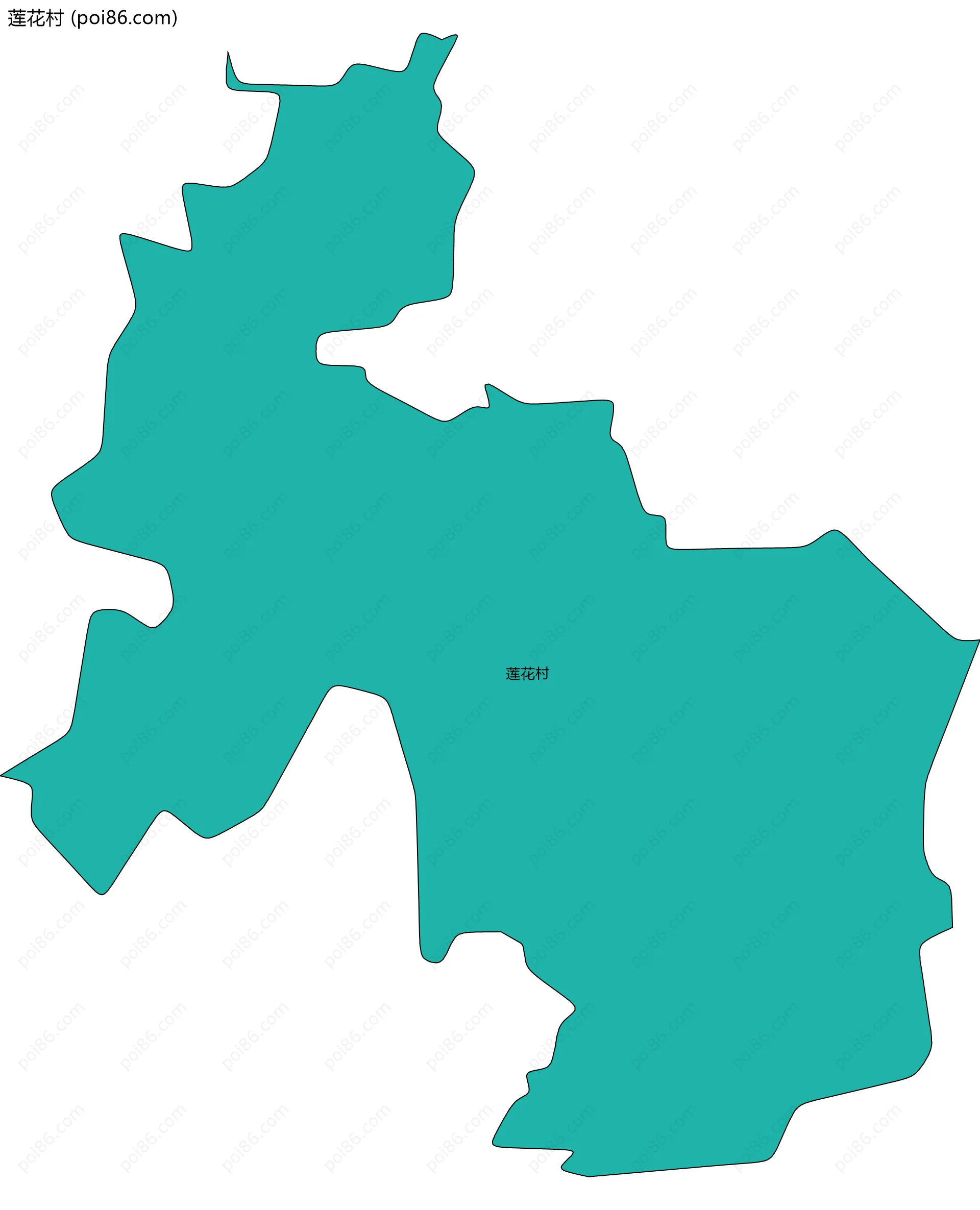 莲花村边界地图