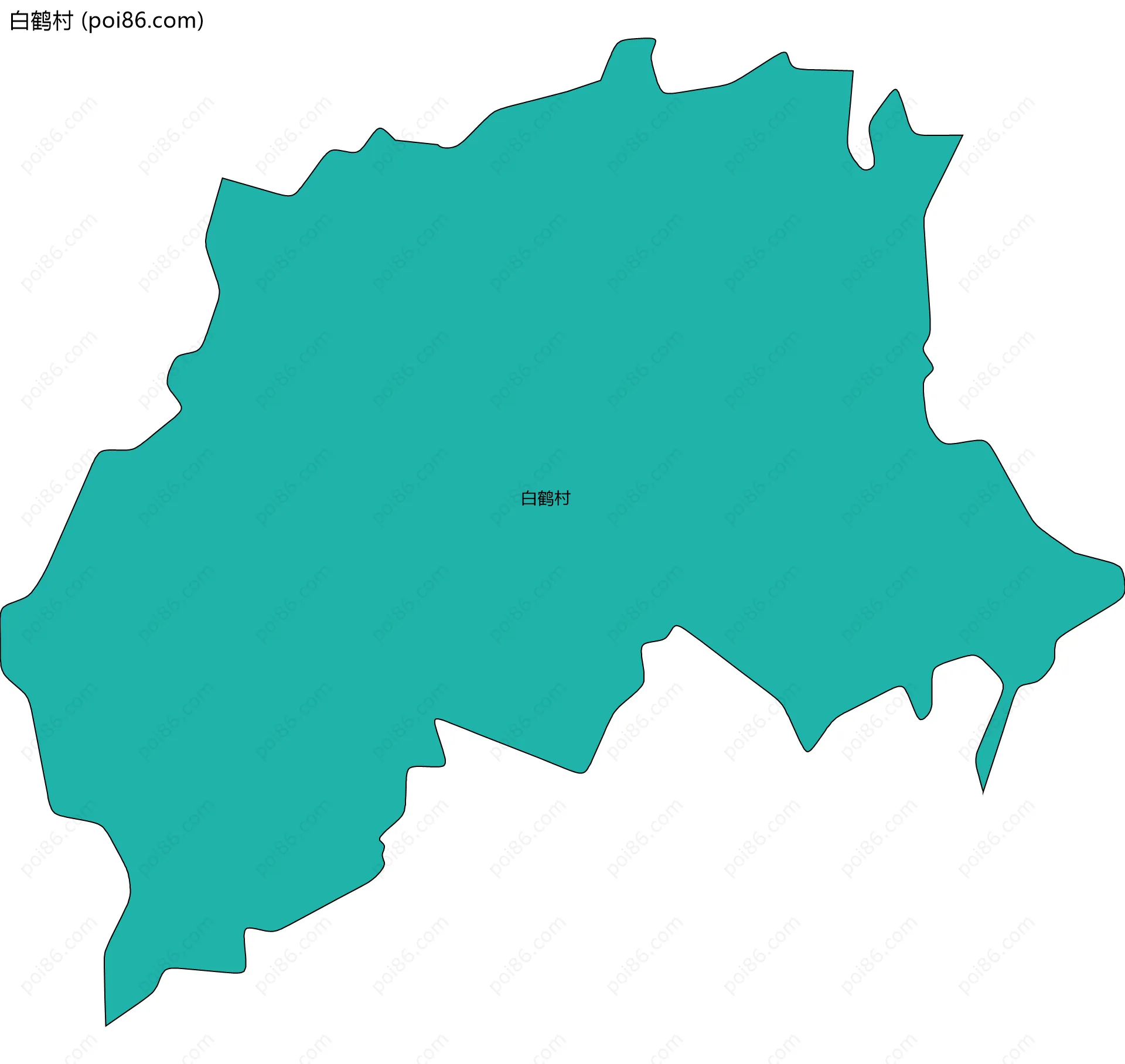 白鹤村边界地图