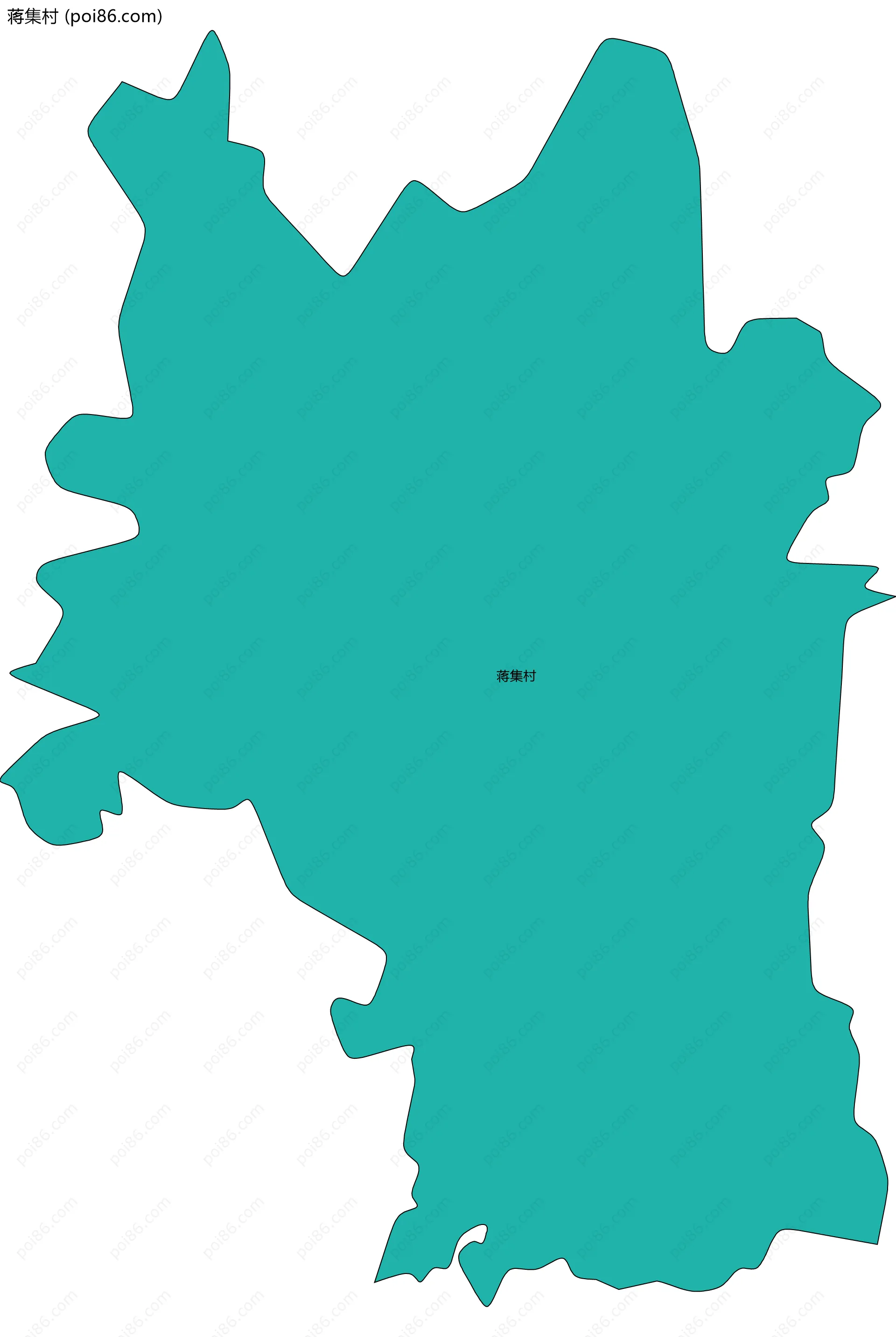 蒋集村边界地图