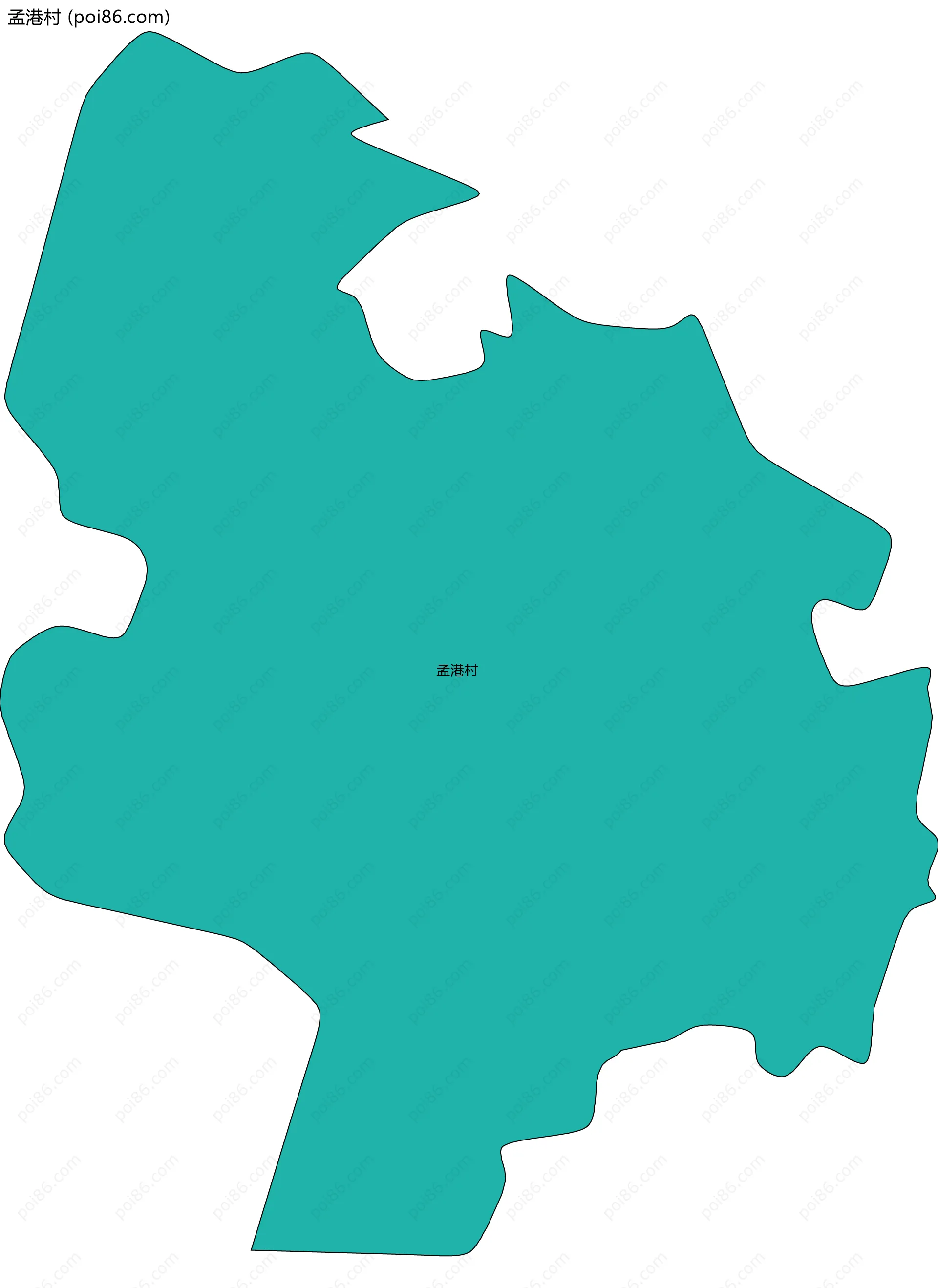 孟港村边界地图