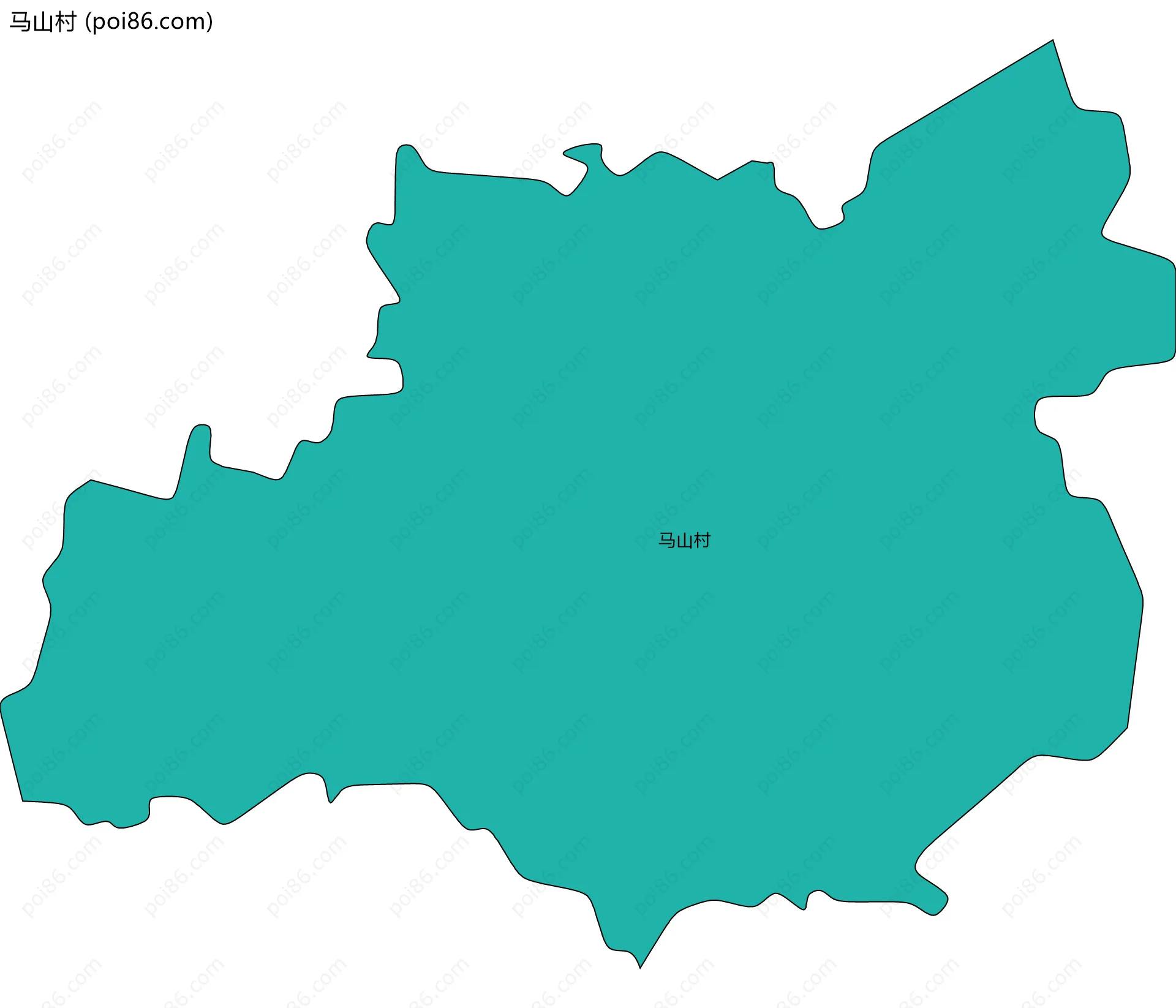 马山村边界地图