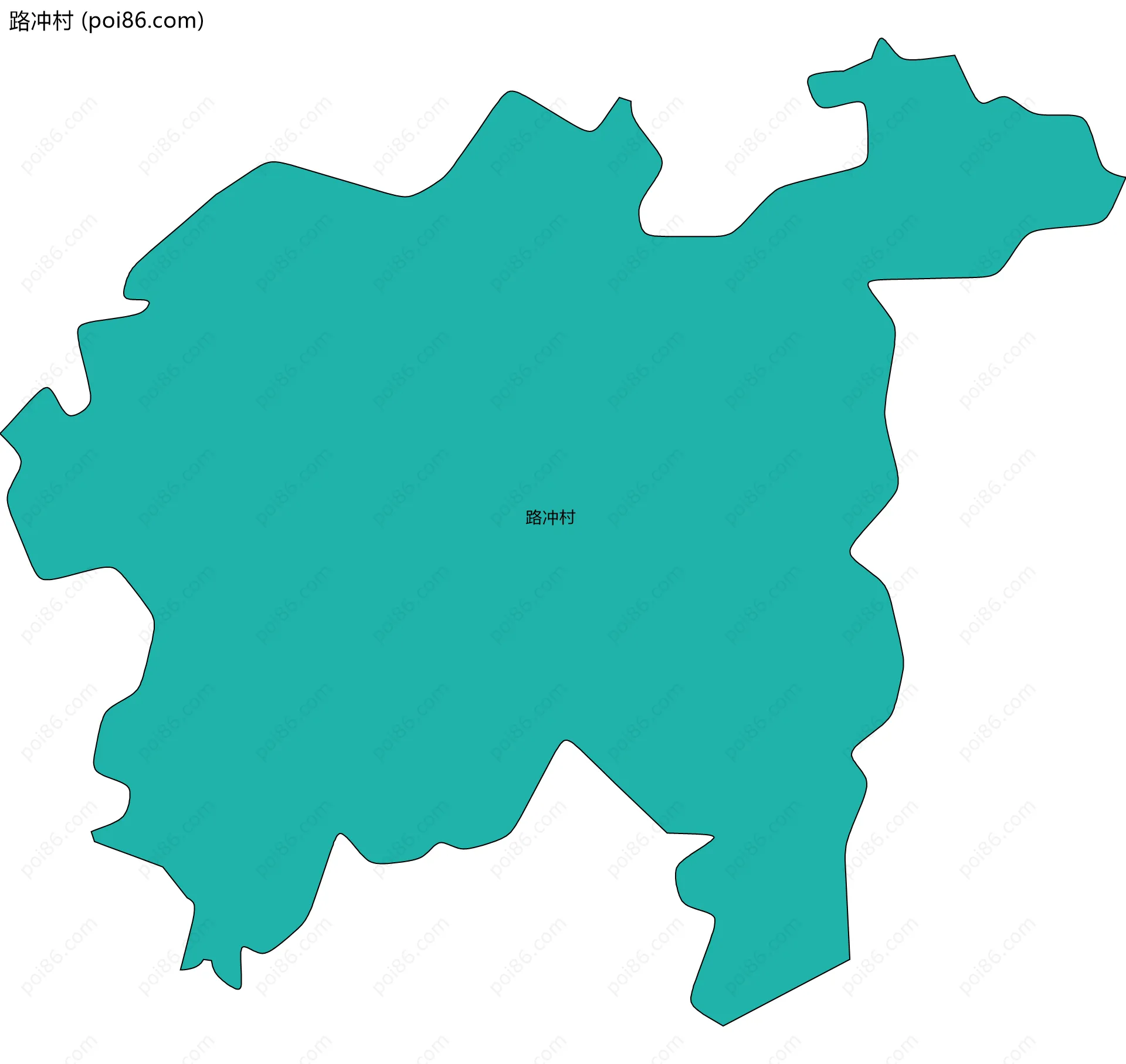 路冲村边界地图