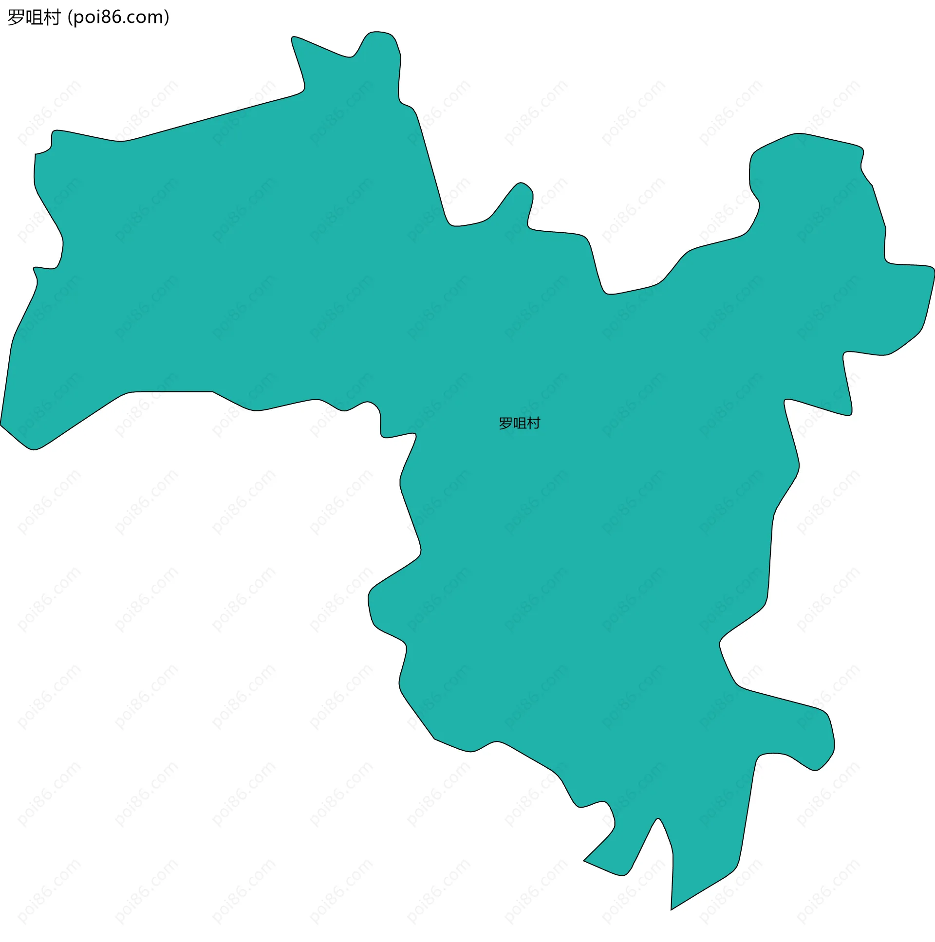罗咀村边界地图